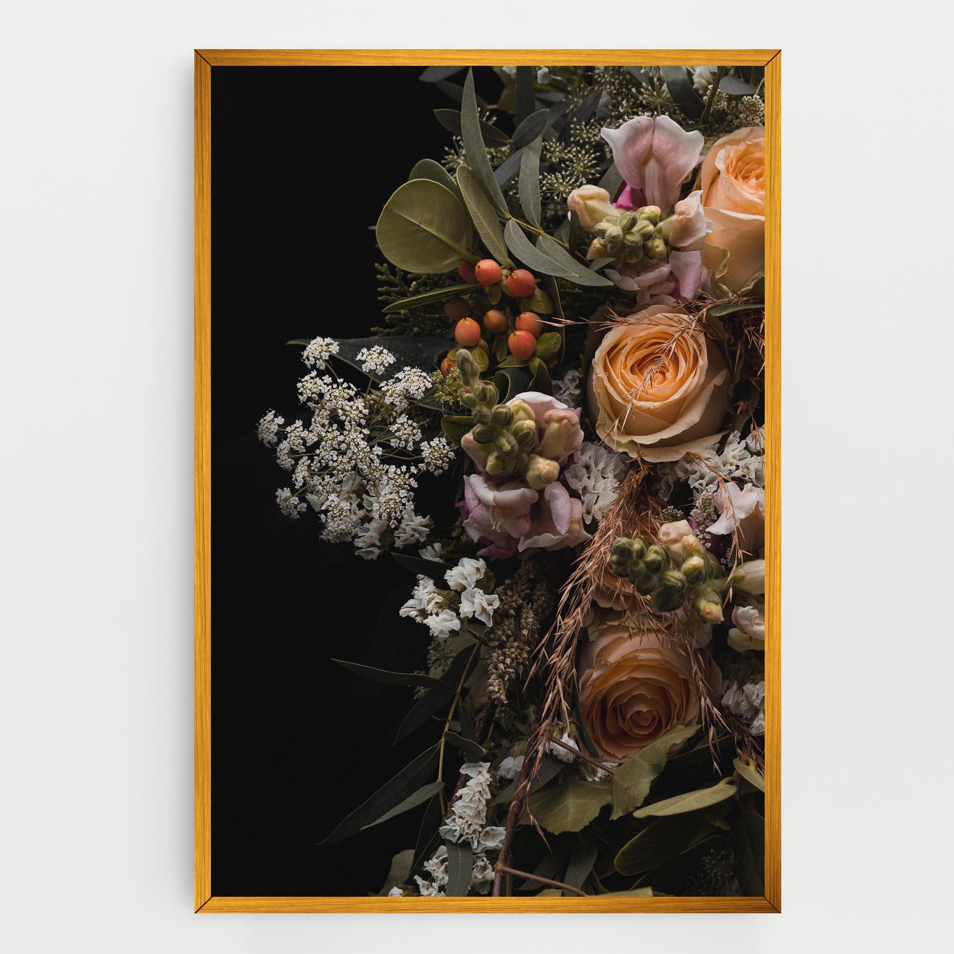 Tablou Canvas Dark Flower Bouquet mockup 0