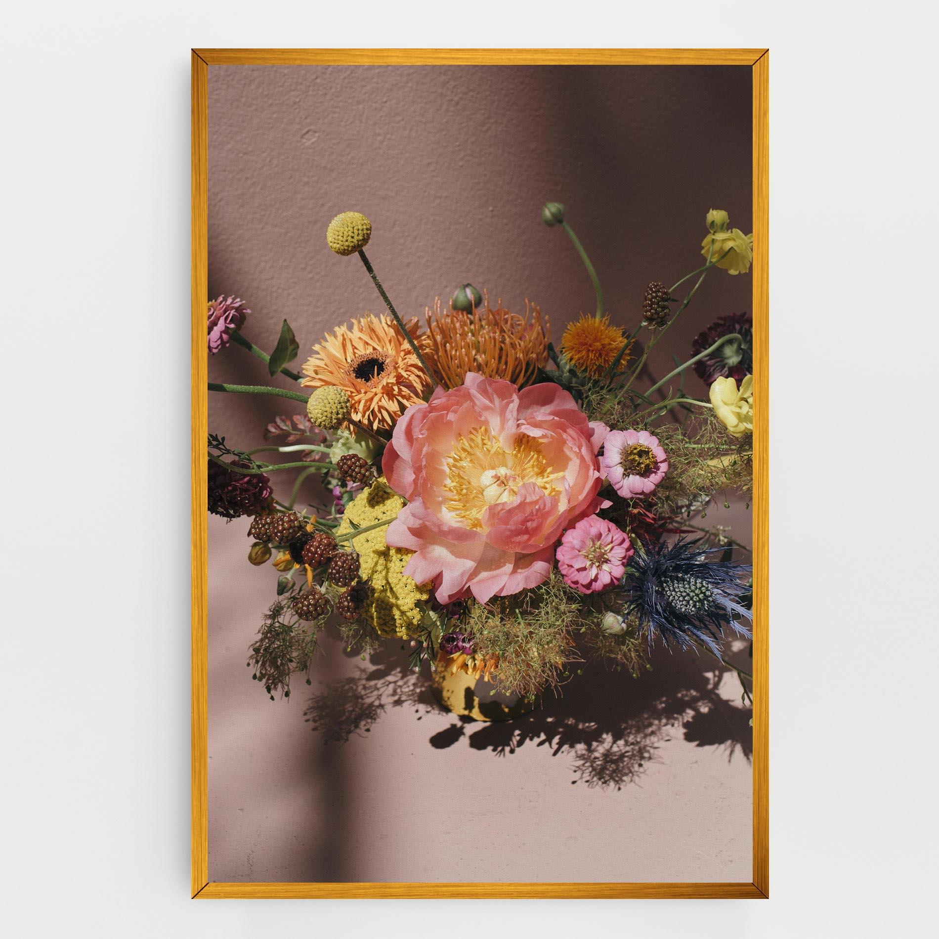Tablou Canvas Pastel Orange Bouquet mockup 0