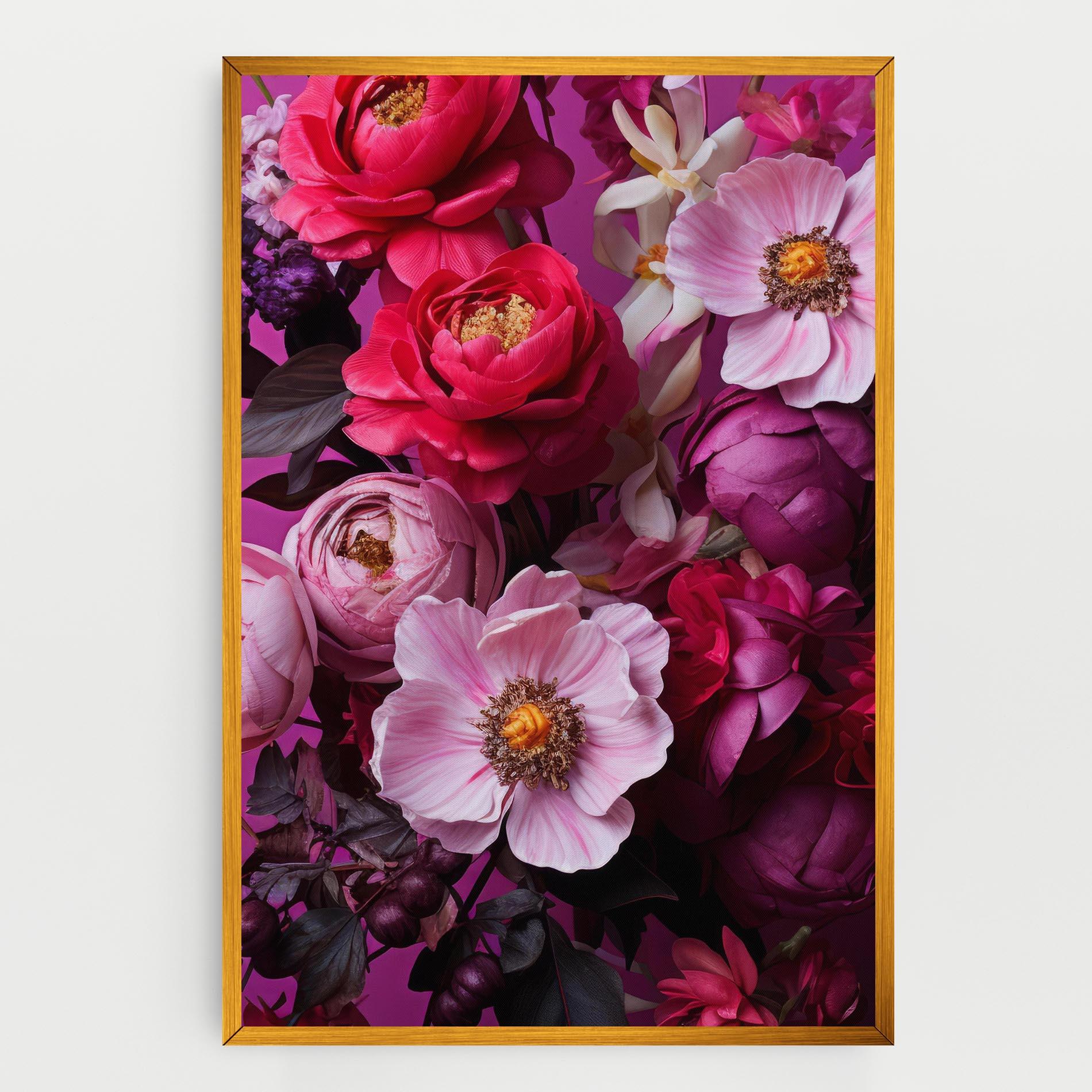 Tablou Canvas Pink Red Bouquet mockup 0