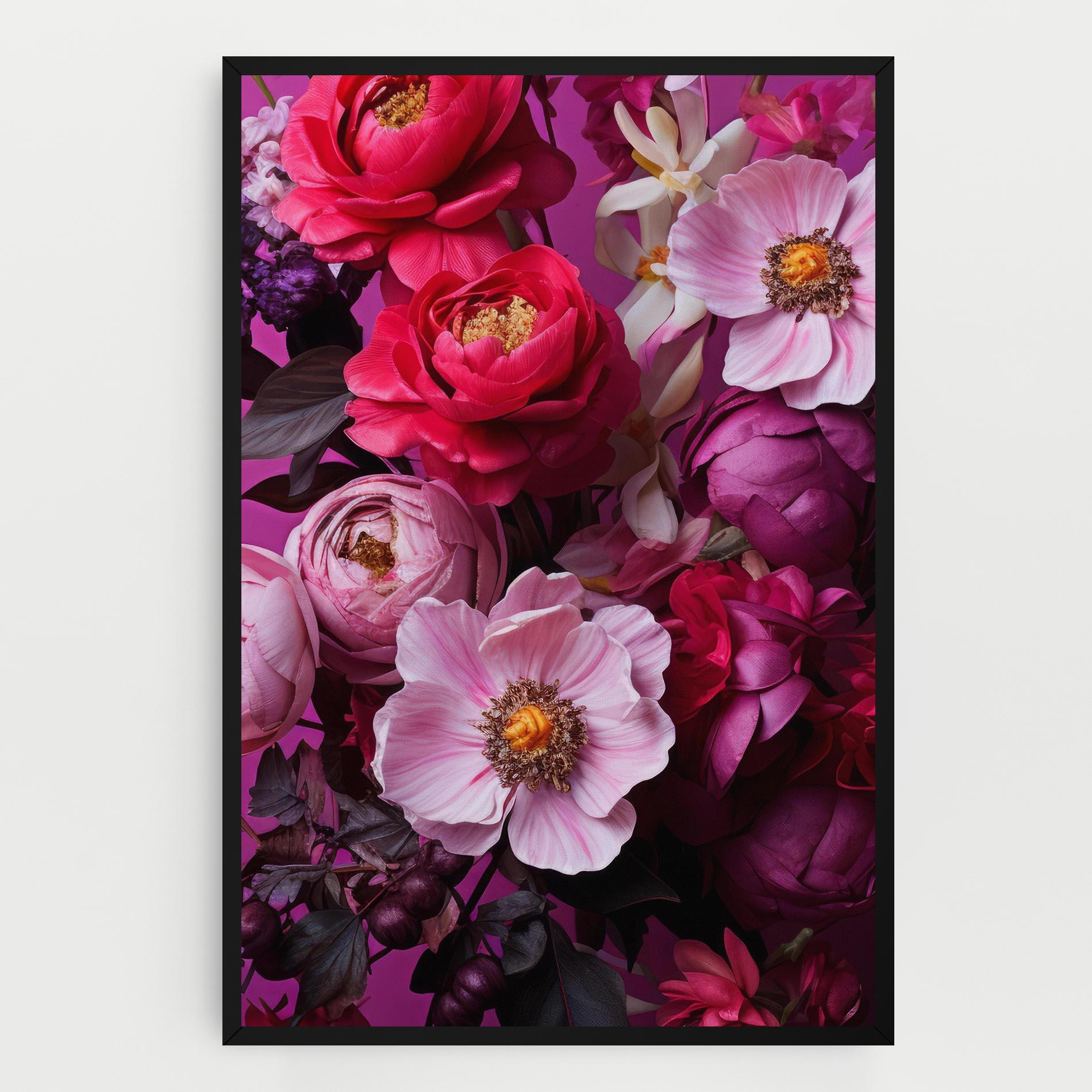 Tablou Canvas Pink Red Bouquet mockup 0