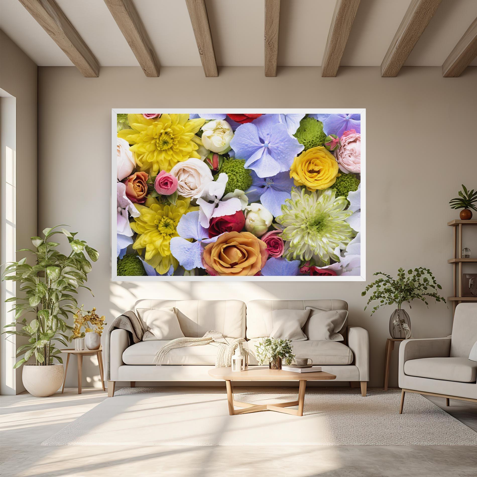 Tablou Canvas Color Mix Flower Bouquet mockup 6