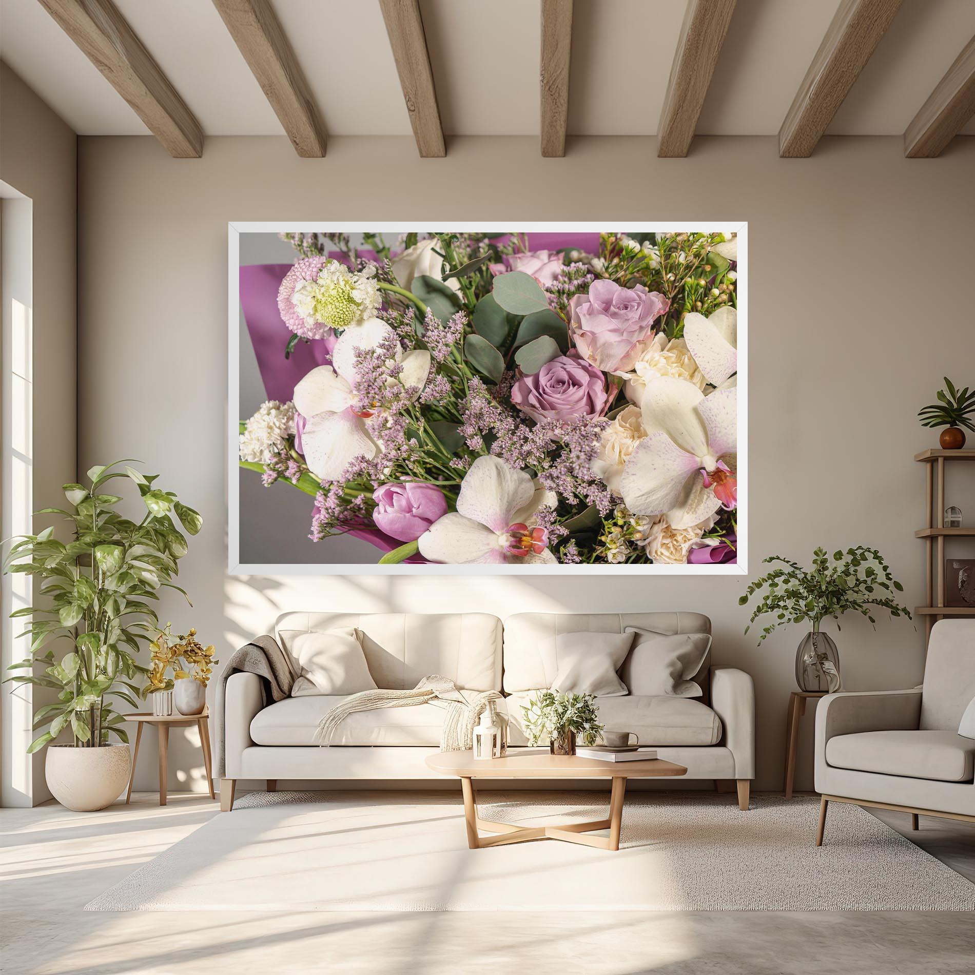 Tablou Canvas Cute Purple Bouquet mockup 6