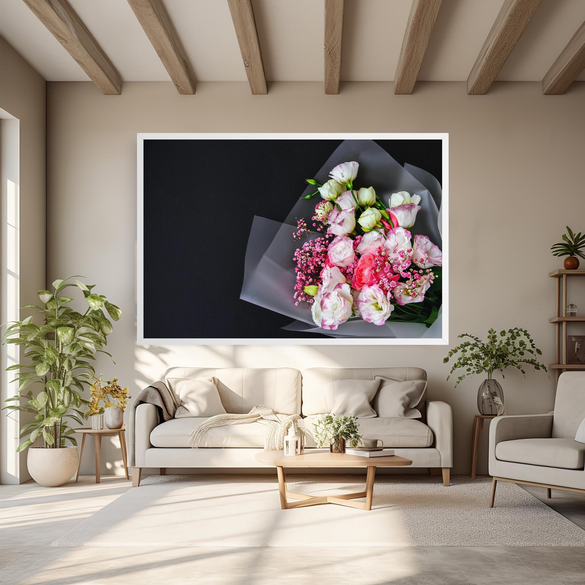 Tablou Canvas Cute Roses Bouquet mockup 6
