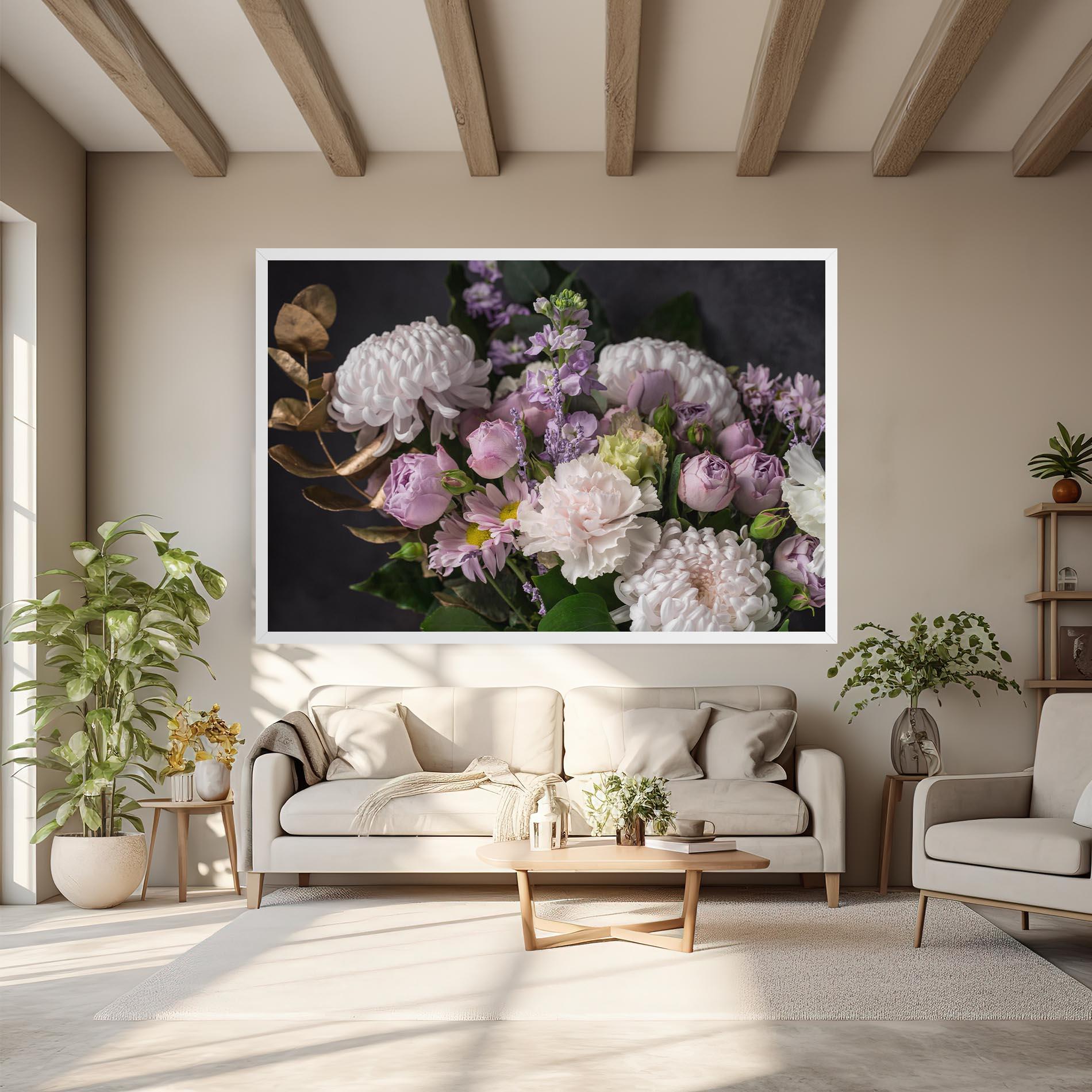 Tablou Canvas Pastel Purple Bouquet mockup 6