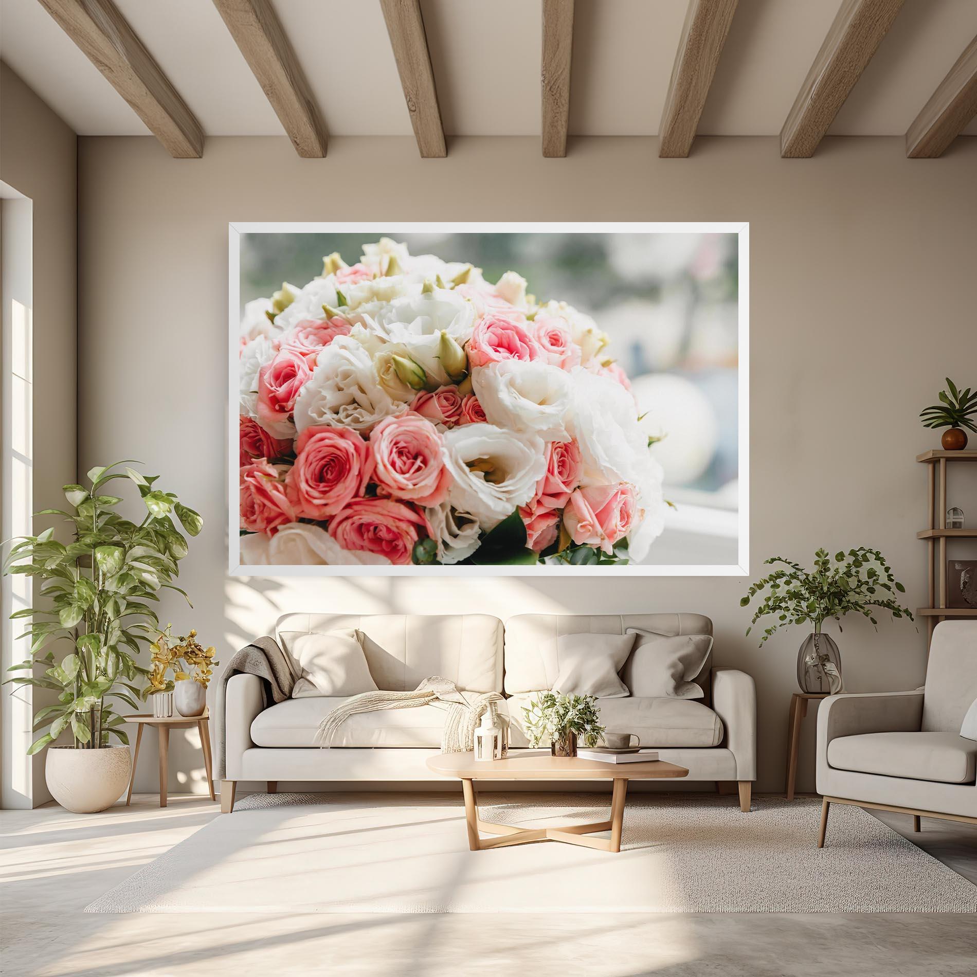 Tablou Canvas Pink Beautiful Bouquet mockup 6