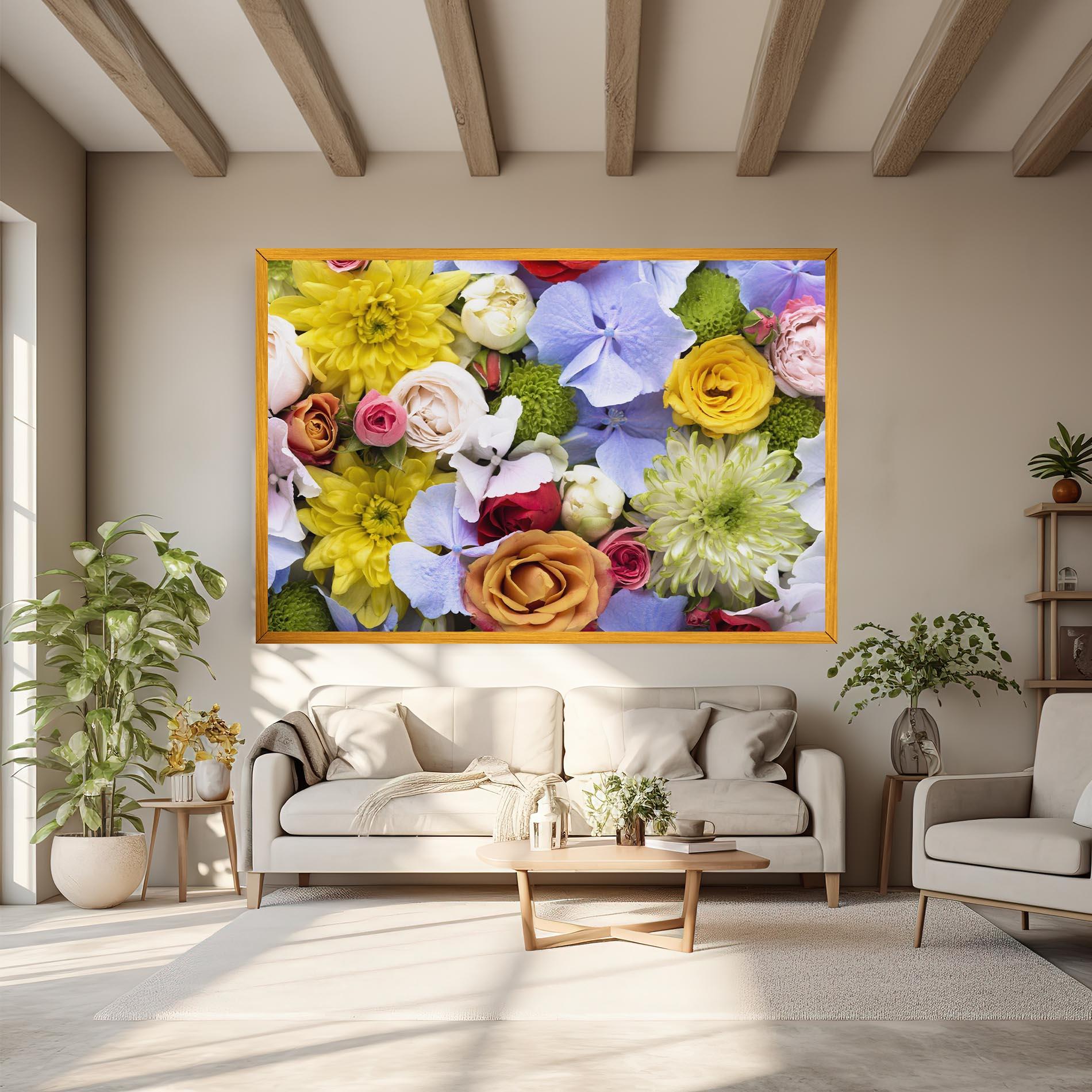 Tablou Canvas Color Mix Flower Bouquet mockup 6