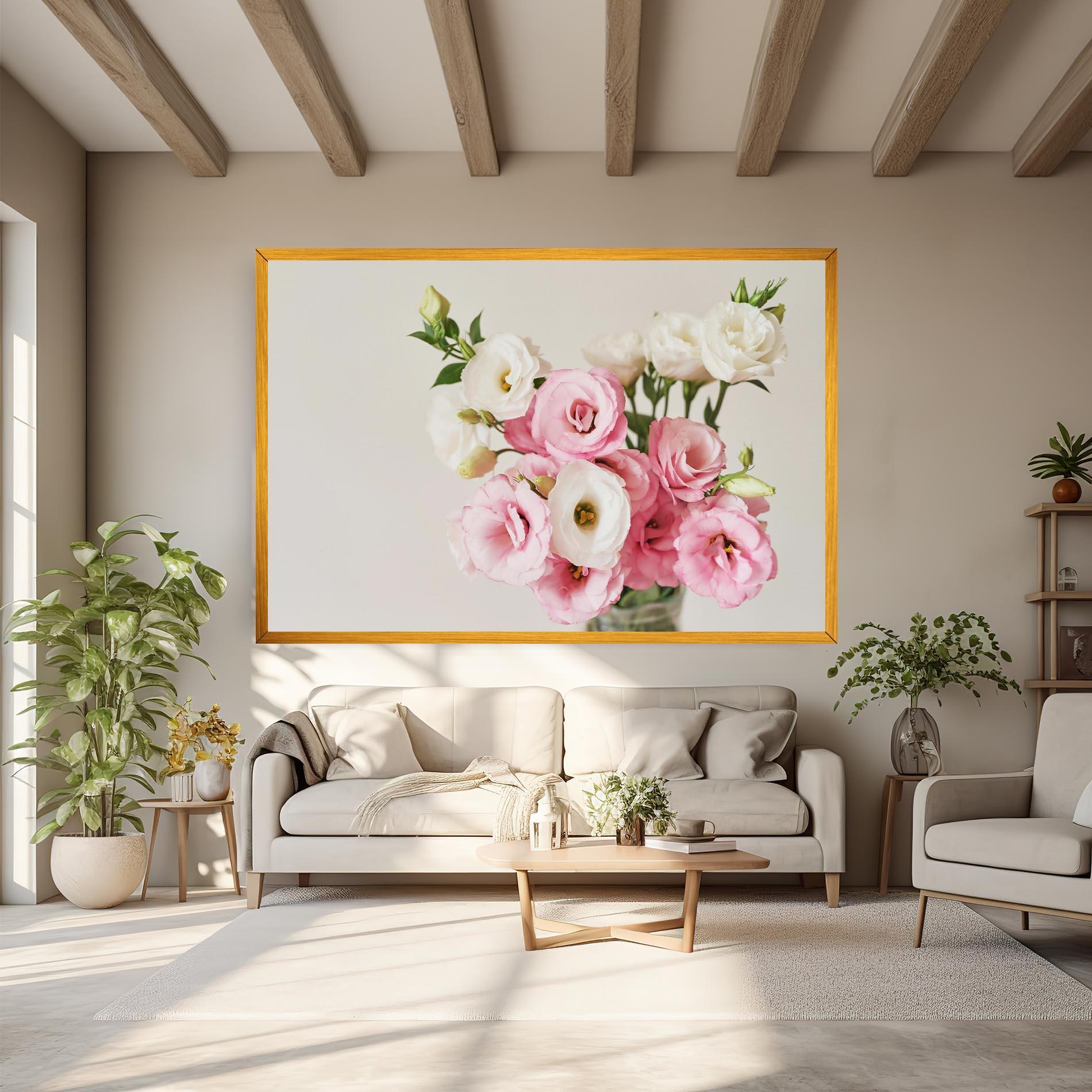 Tablou Canvas Cute Pink Flowers mockup 6