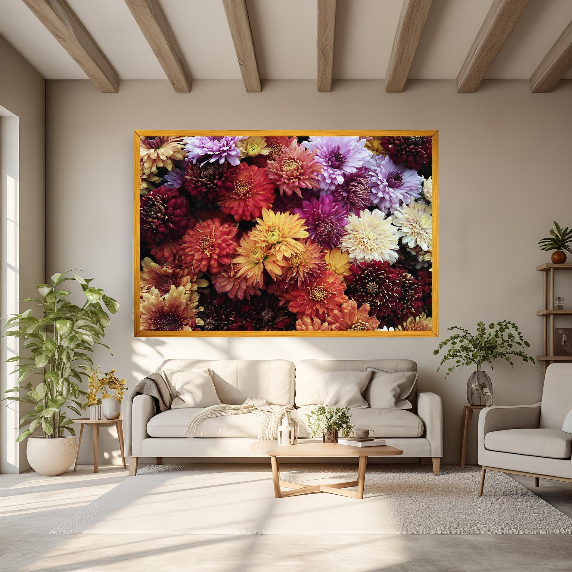 Tablou Canvas Flower Wall mockup 6