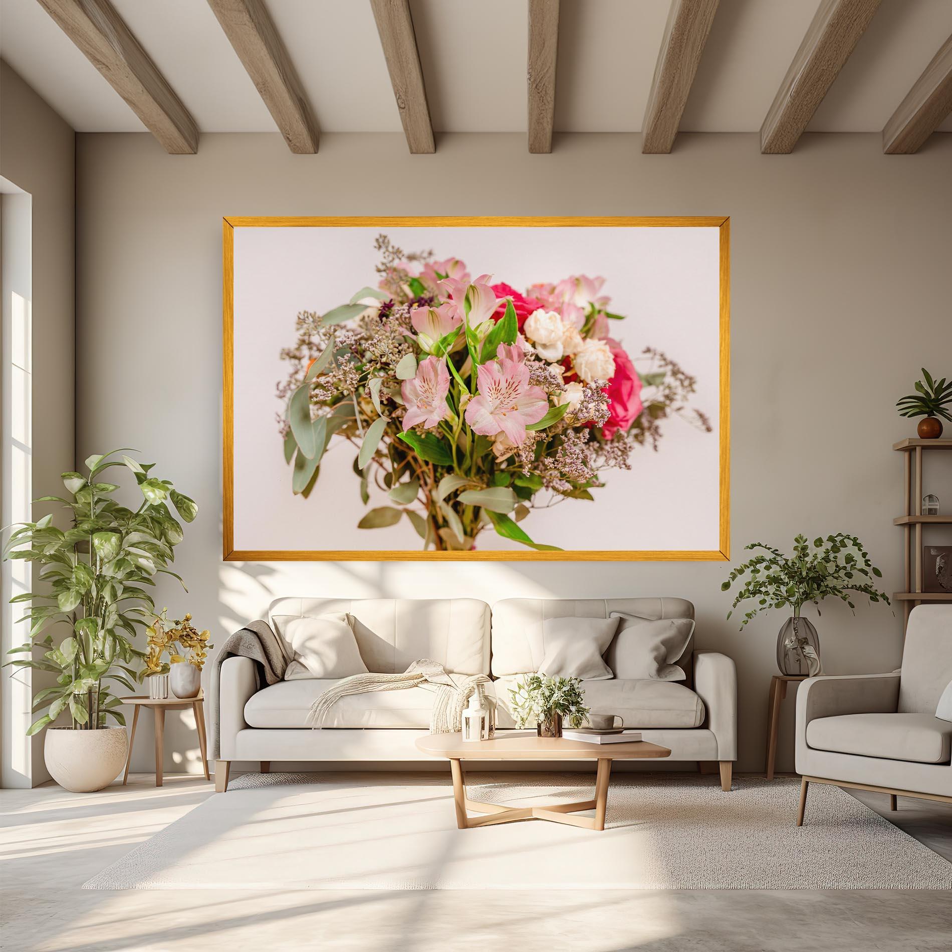 Tablou Canvas Girly Pink Bouquet mockup 6