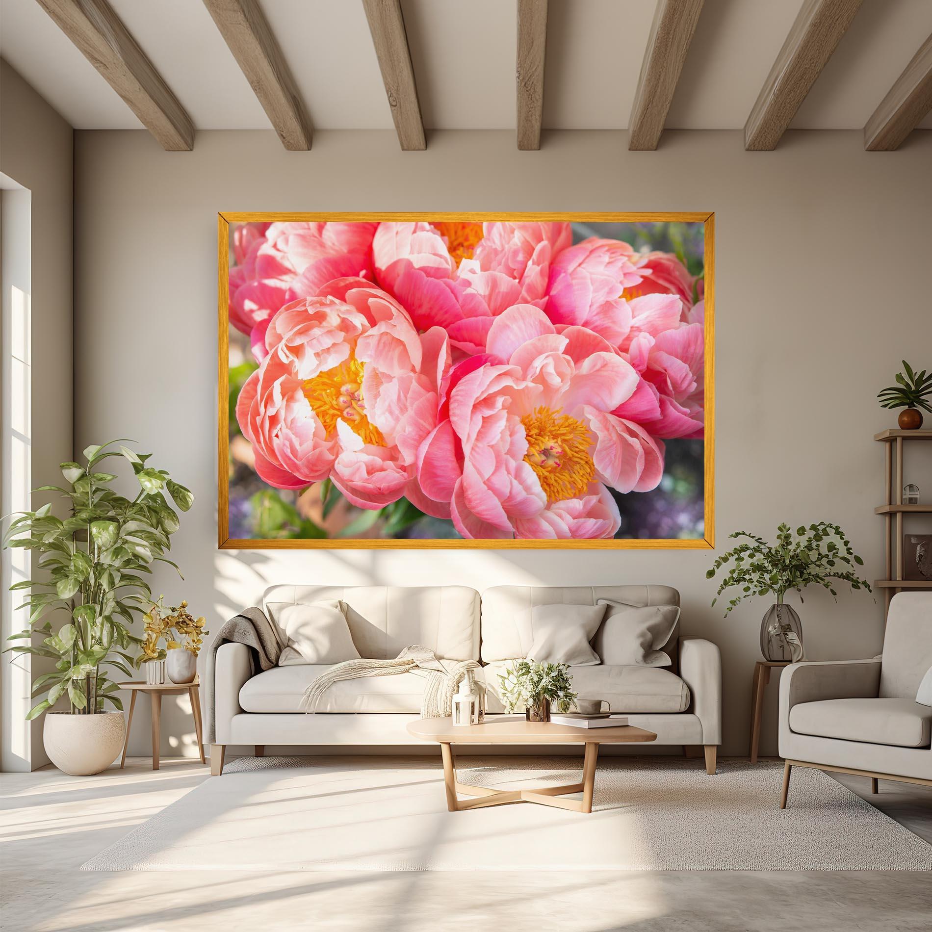 Tablou Canvas Opened Peonies Bouquet mockup 6