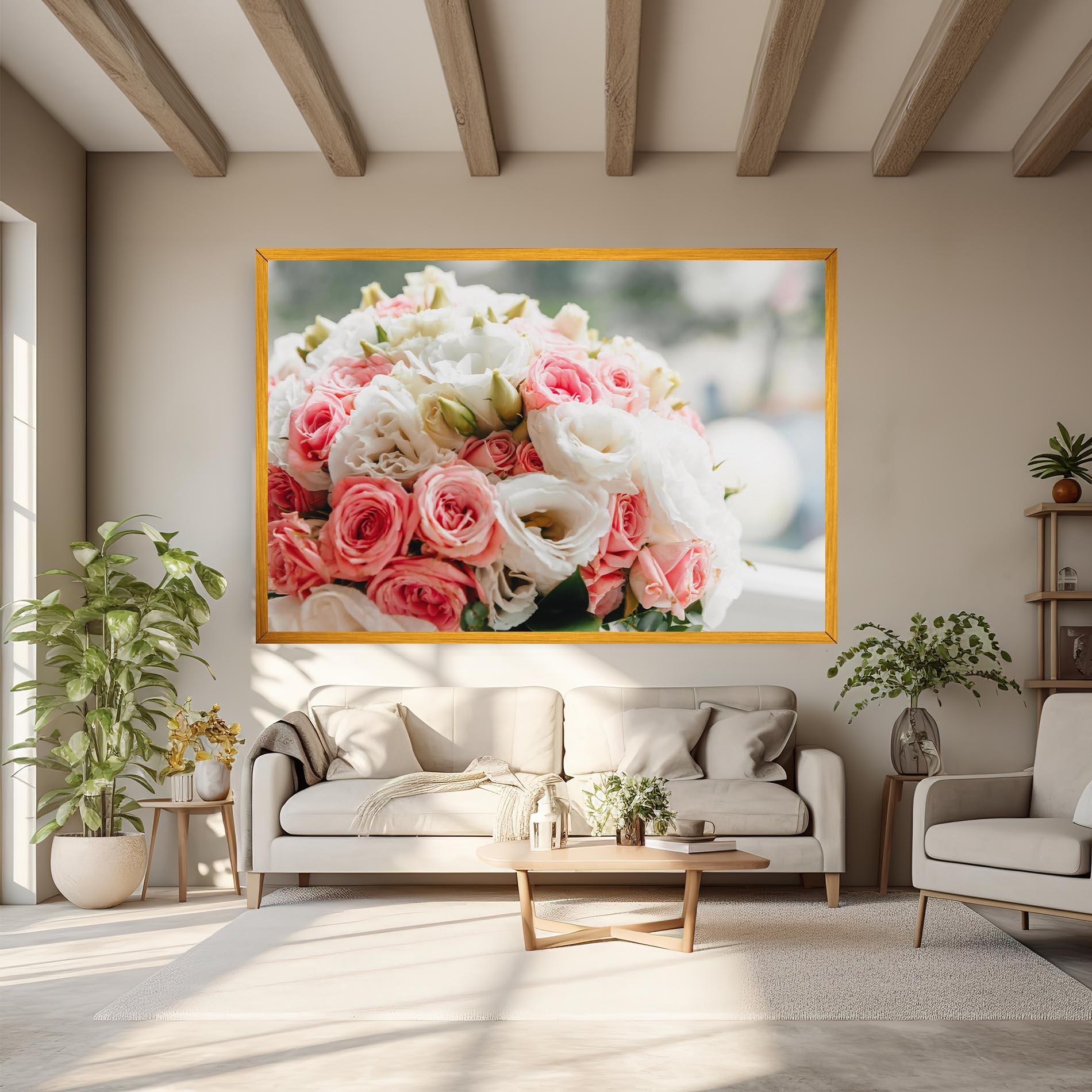 Tablou Canvas Pink Beautiful Bouquet mockup 6