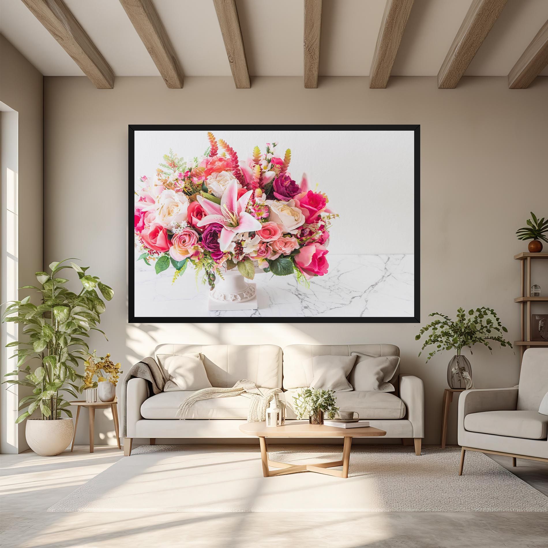 Bouquet Flowers Vase mockup 6