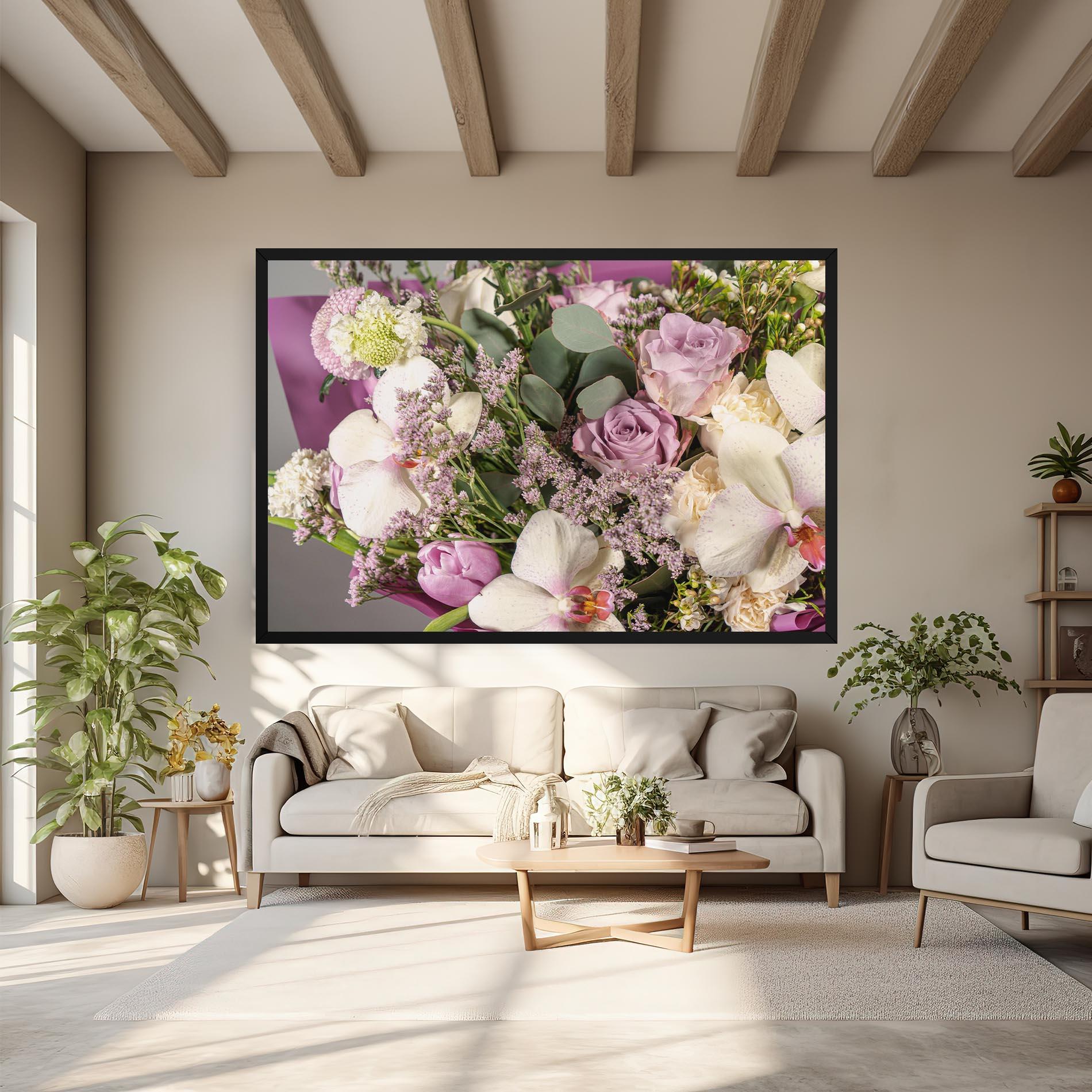 Tablou Canvas Cute Purple Bouquet mockup 6