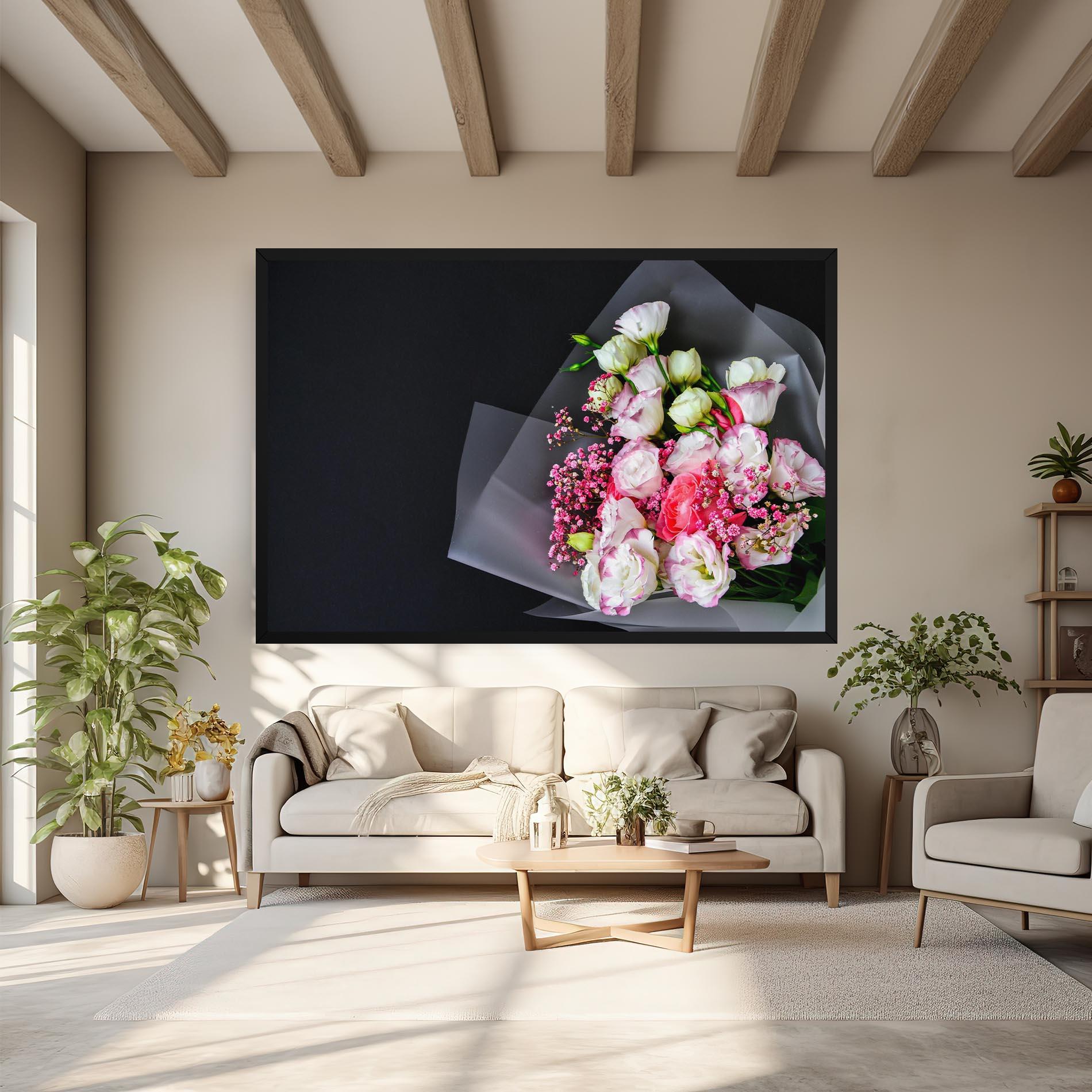 Tablou Canvas Cute Roses Bouquet mockup 6