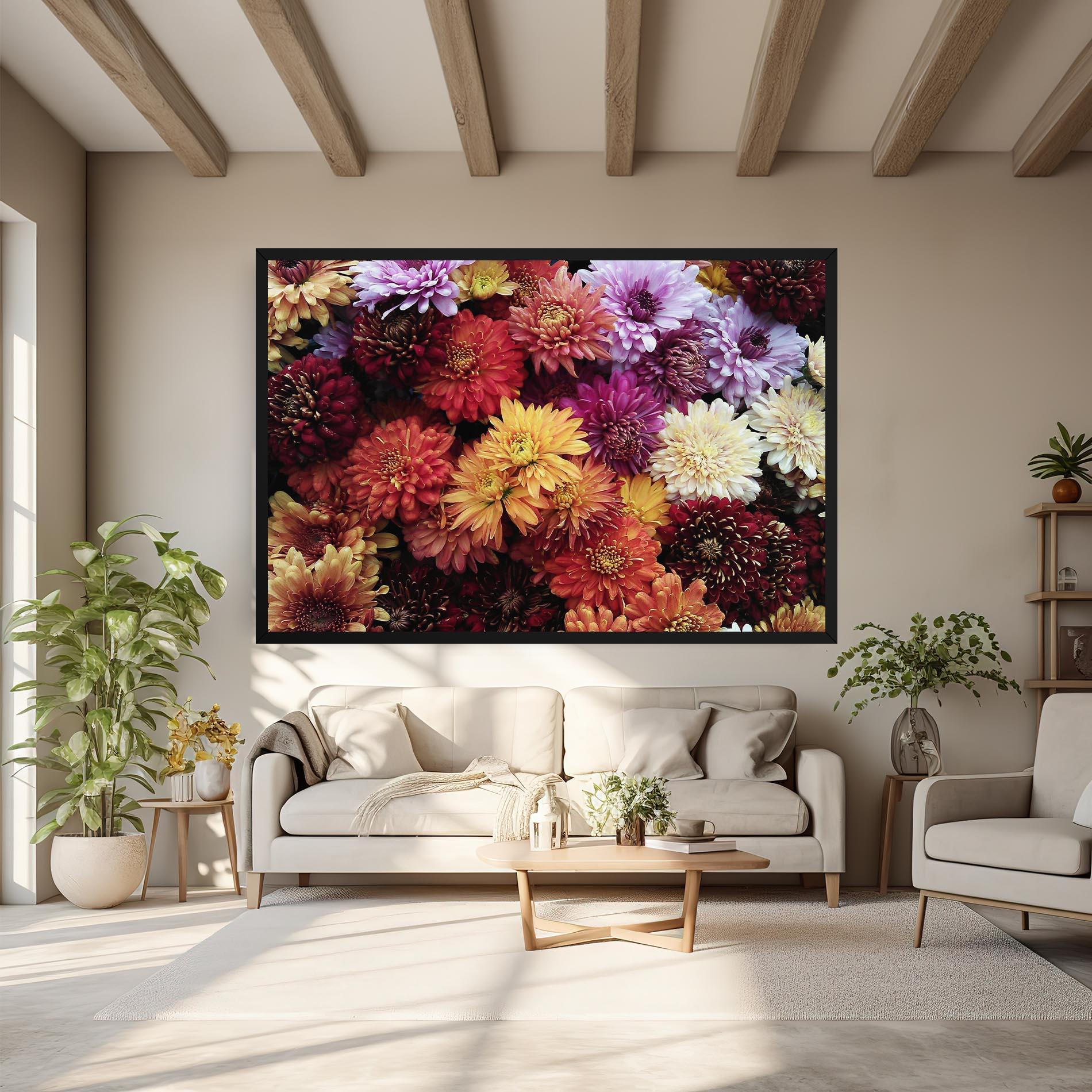 Tablou Canvas Flower Wall mockup 6