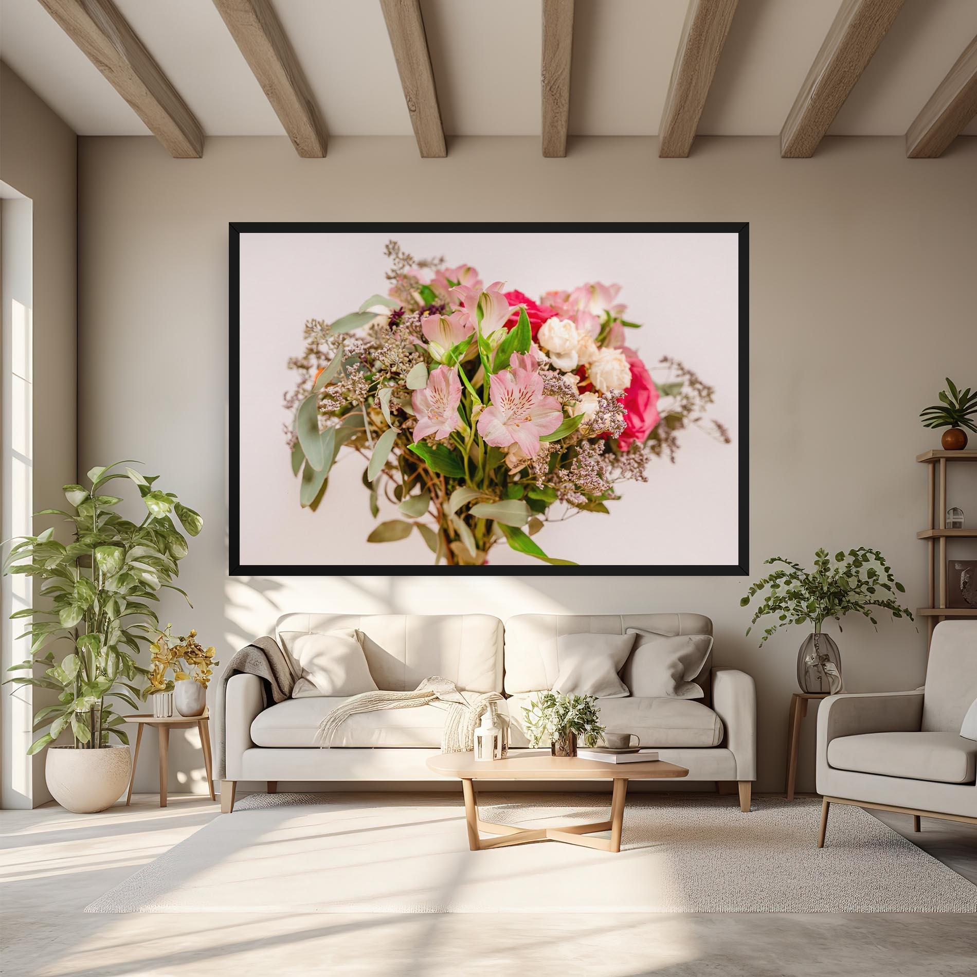 Tablou Canvas Girly Pink Bouquet mockup 6