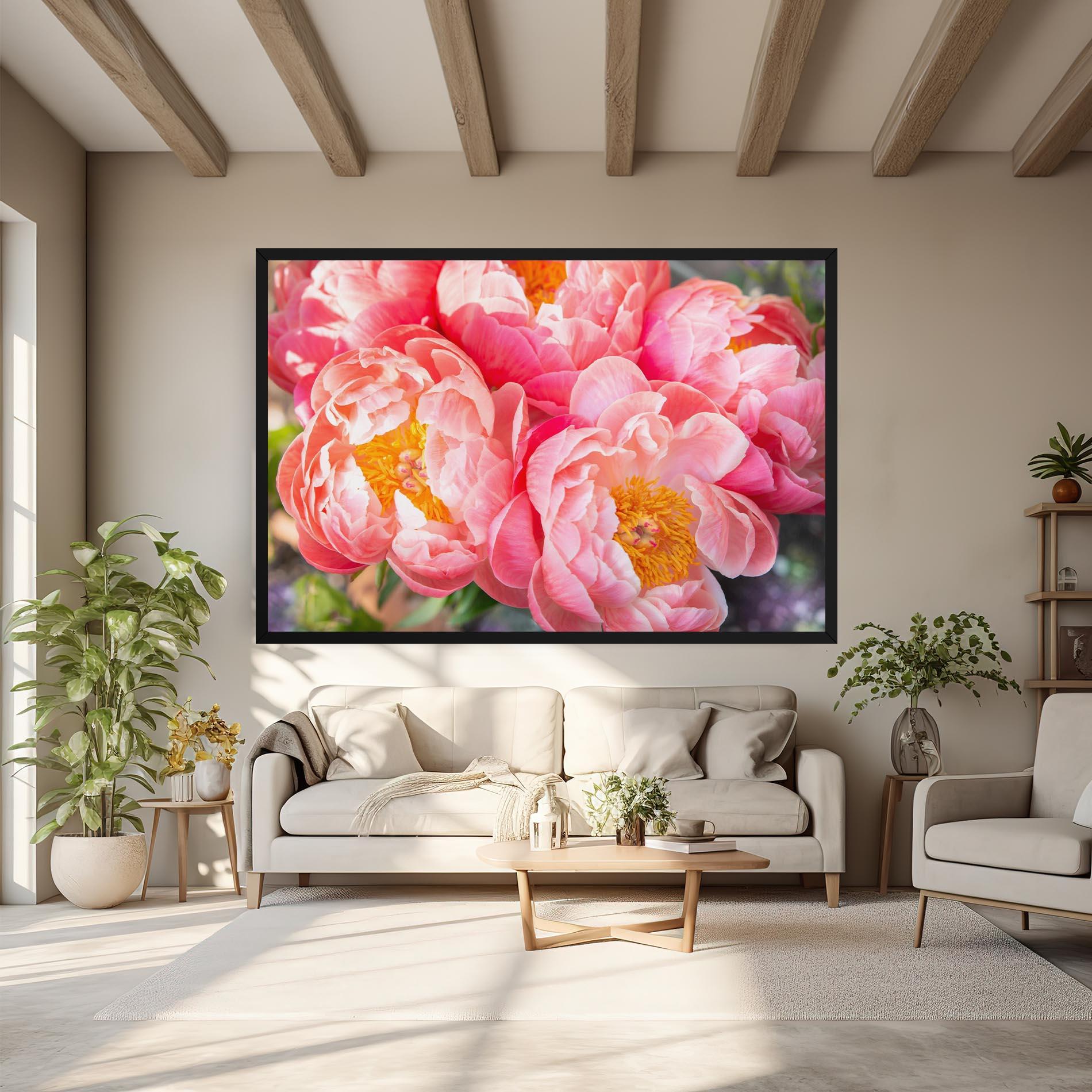 Tablou Canvas Opened Peonies Bouquet mockup 6