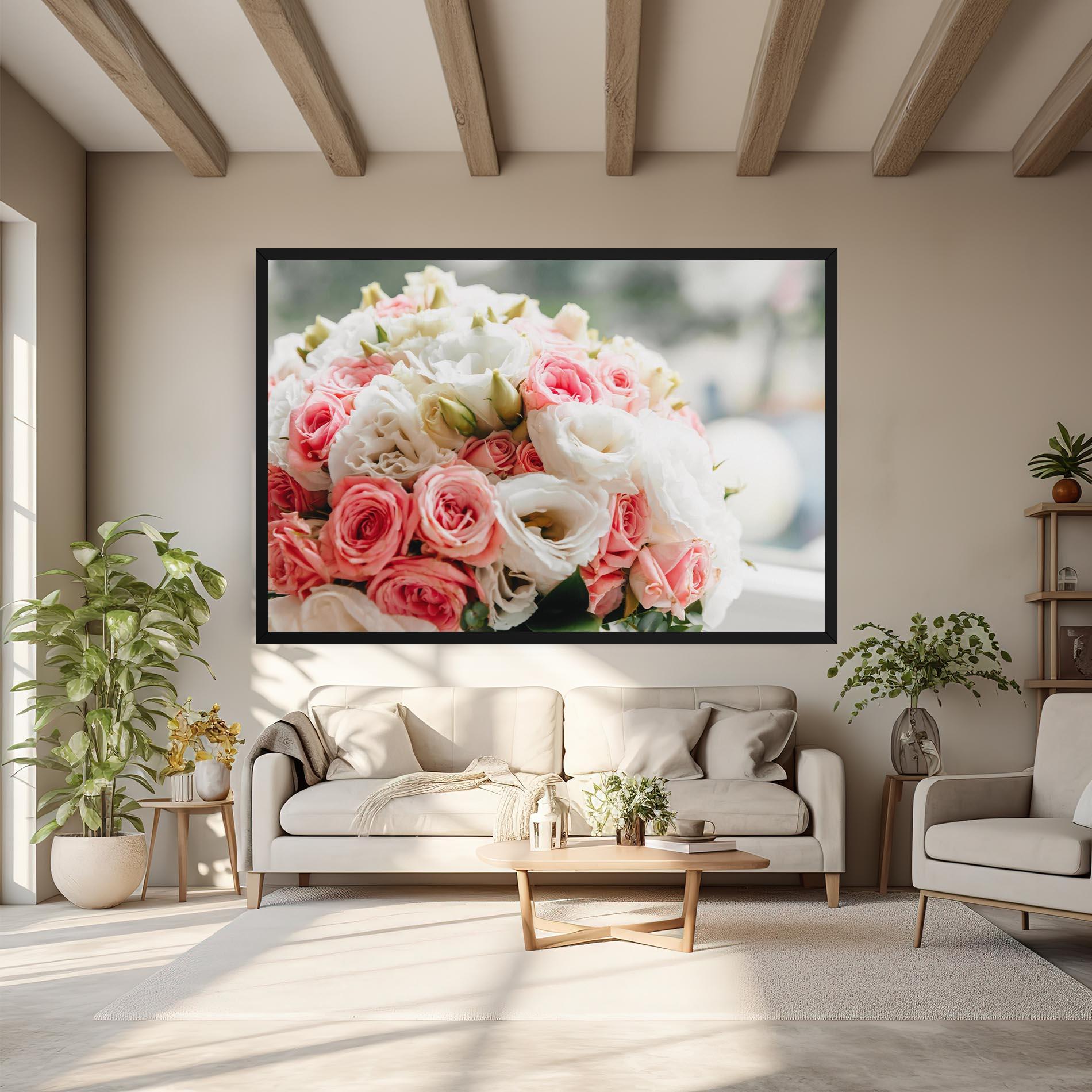Tablou Canvas Pink Beautiful Bouquet mockup 6
