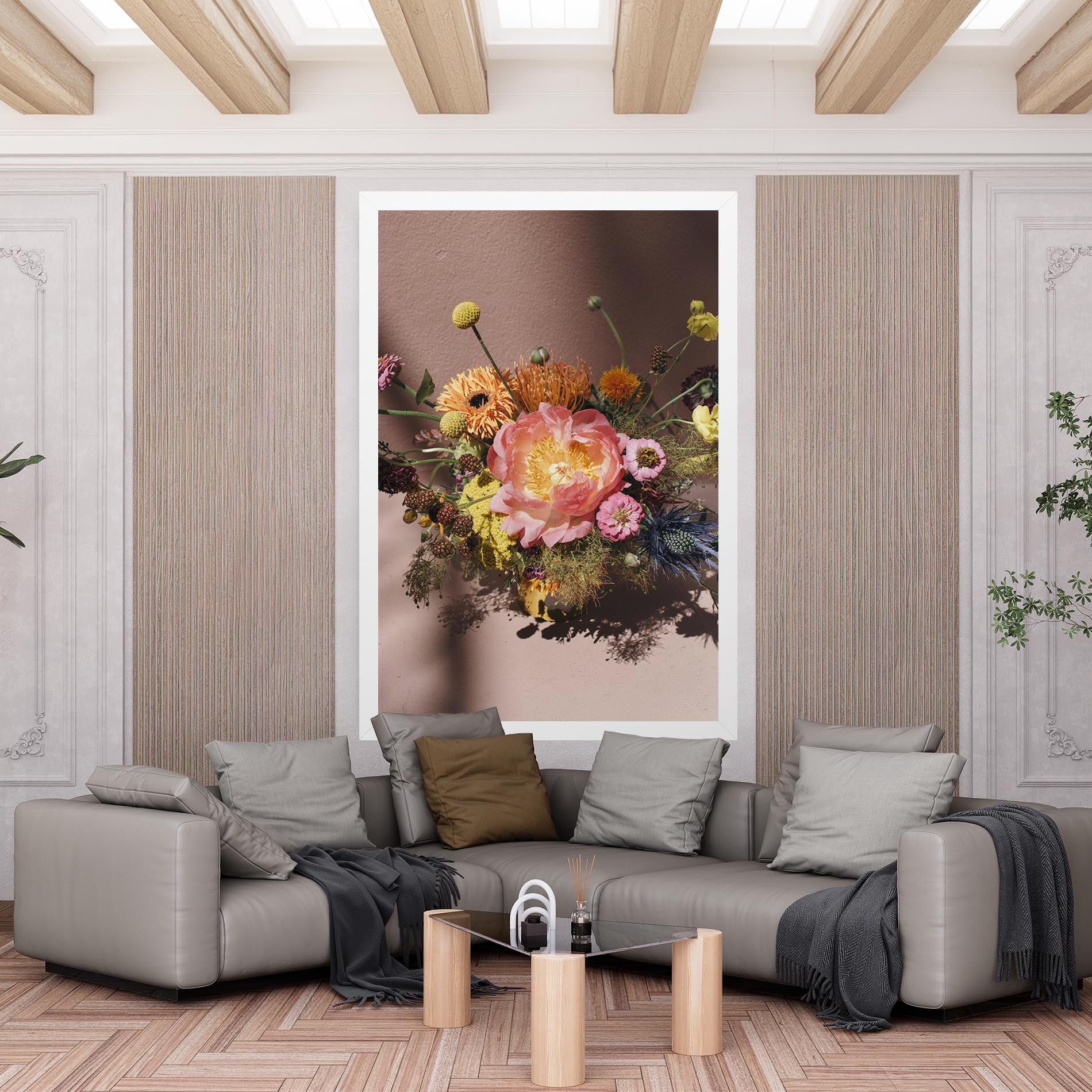 Pastel Orange Bouquet mockup 6