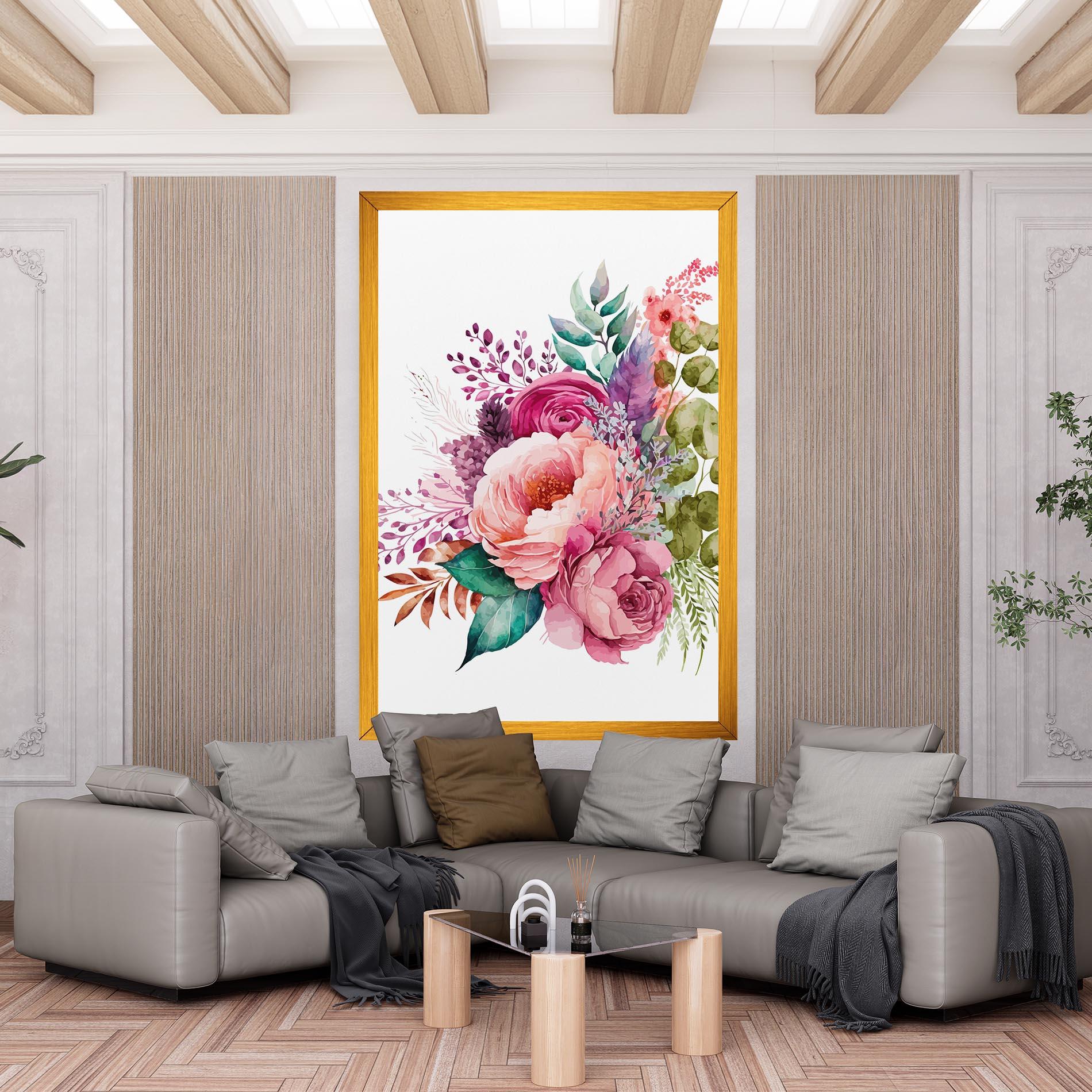 Tablou Canvas Bouquet Of Pink Roses mockup 6