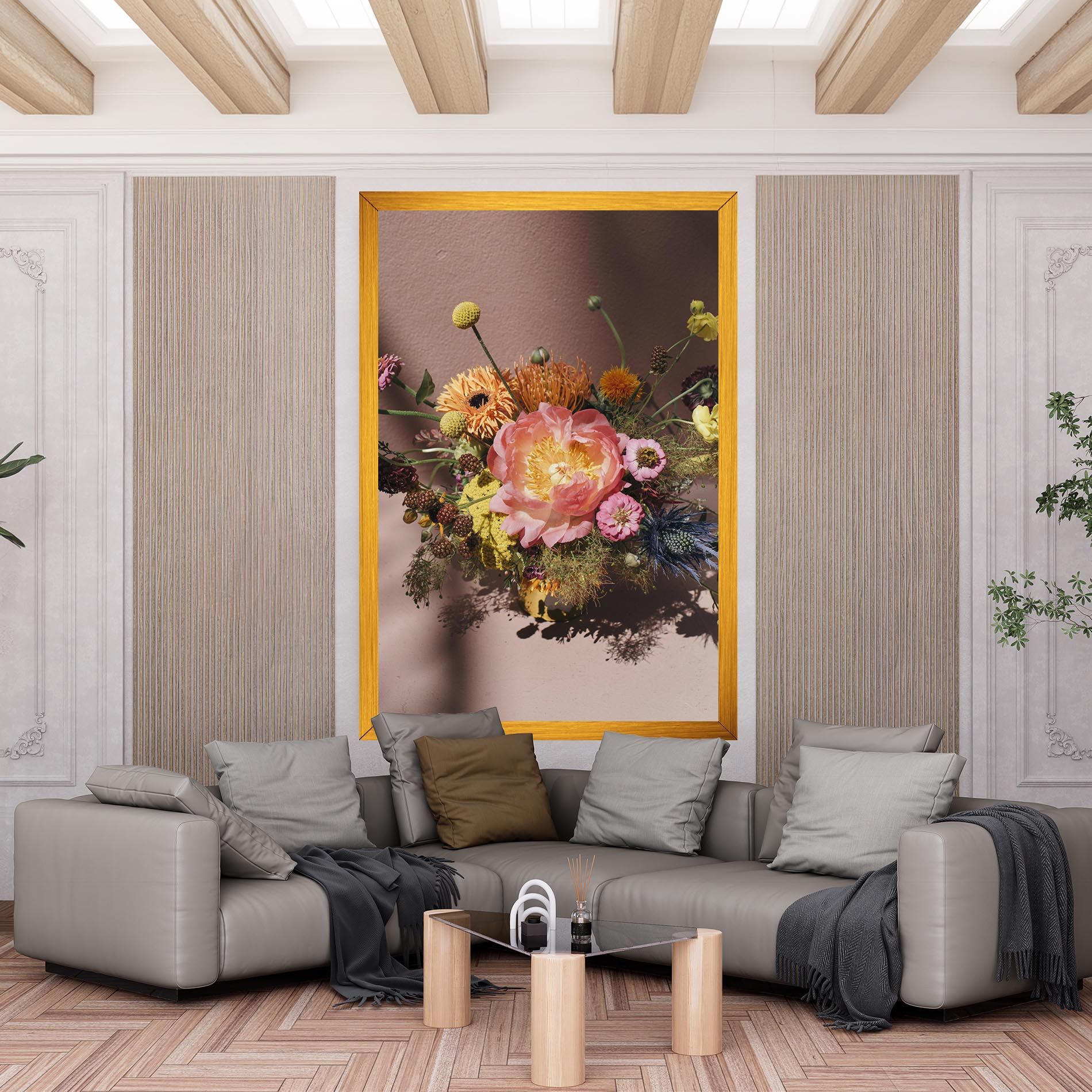 Pastel Orange Bouquet mockup 6