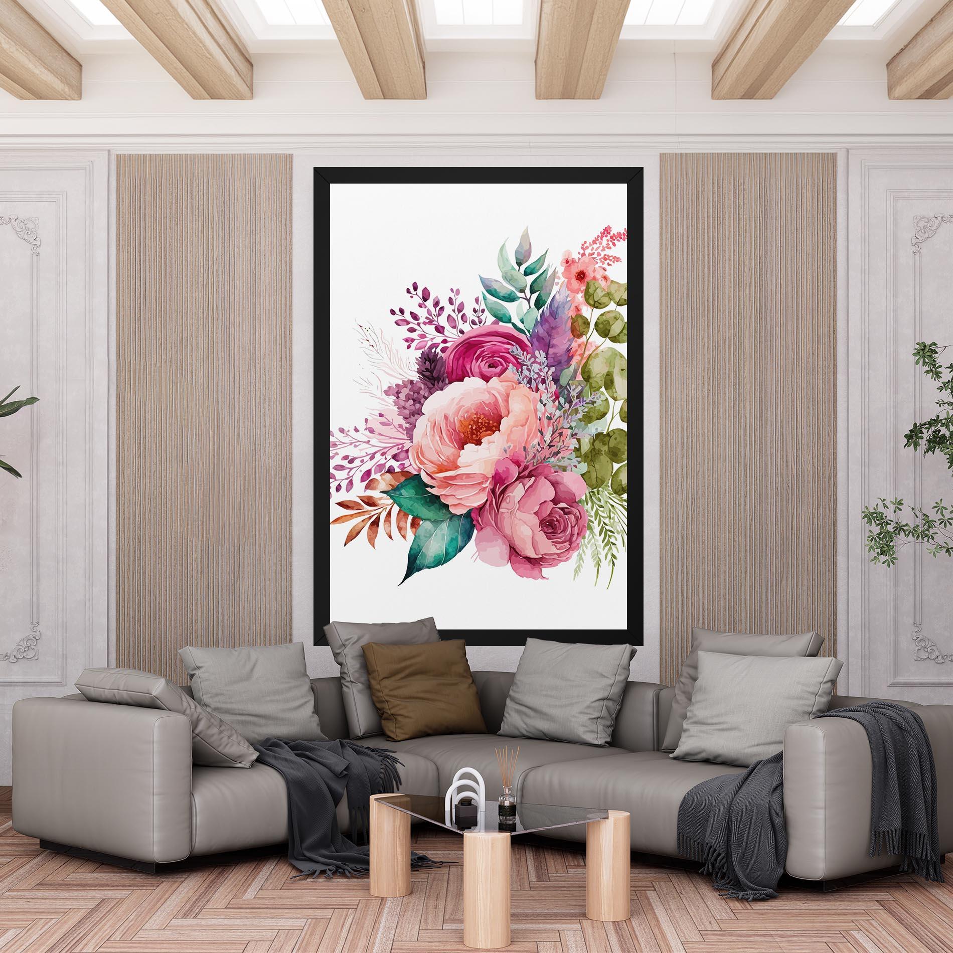 Tablou Canvas Bouquet Of Pink Roses mockup 6