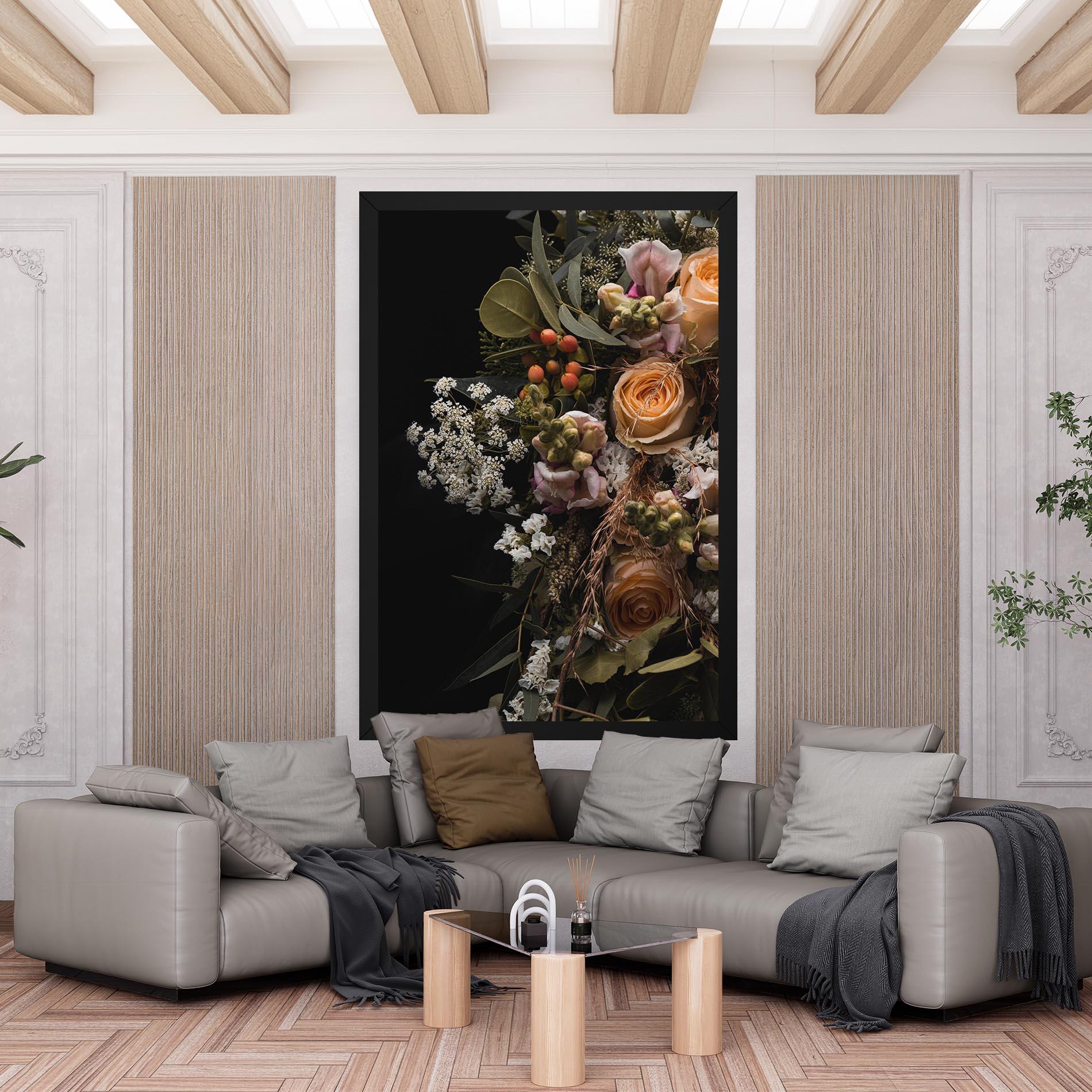 Tablou Canvas Dark Flower Bouquet mockup 6