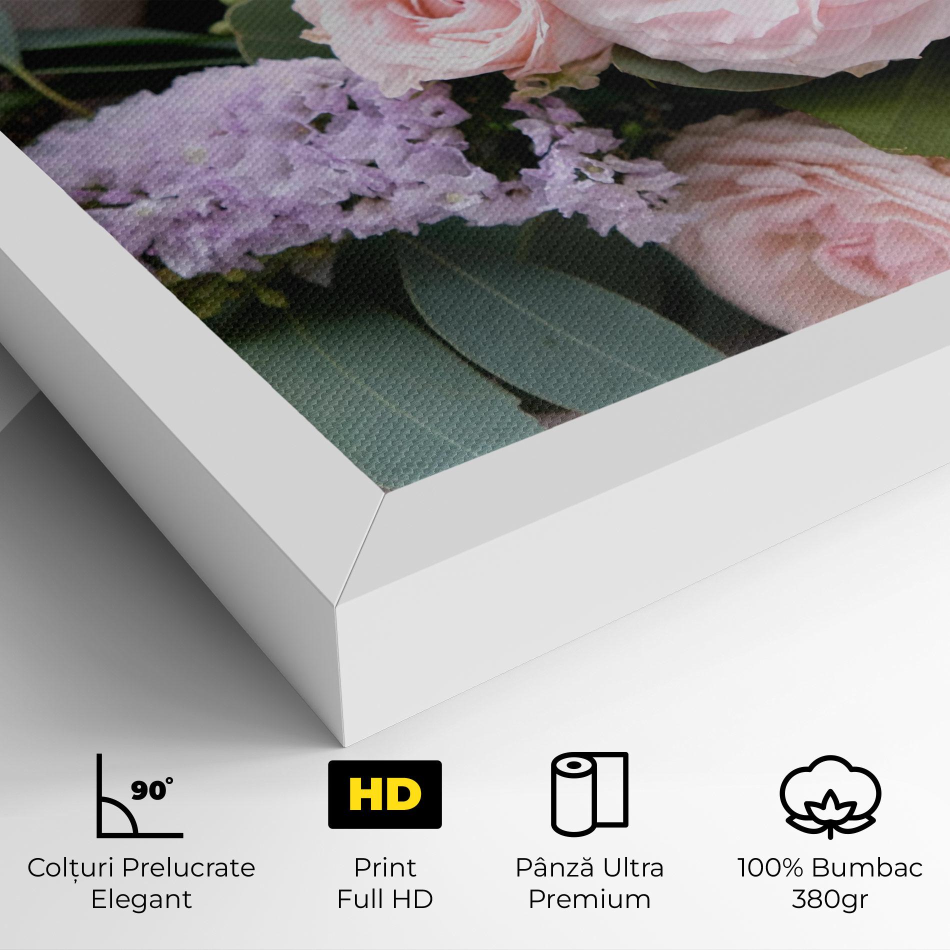 Tablou Canvas Beautiful Pink Roses mockup 4