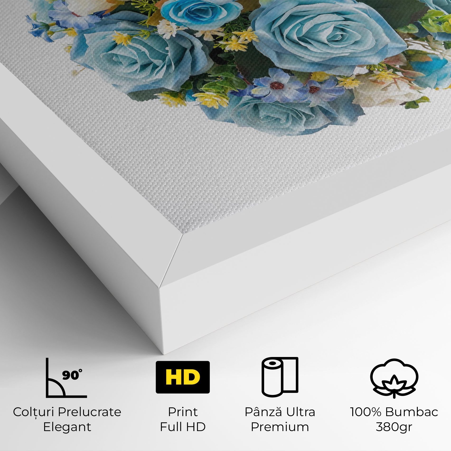 Blue Roses Bouquet mockup 4