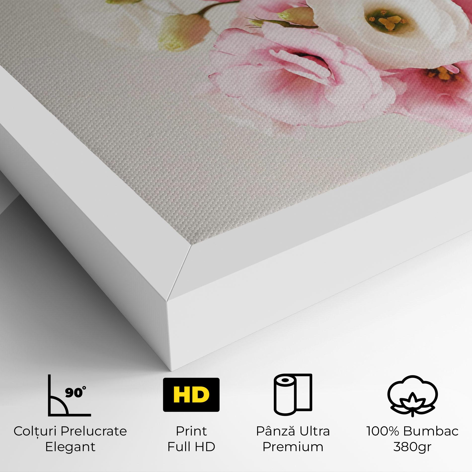 Tablou Canvas Cute Pink Flowers mockup 4