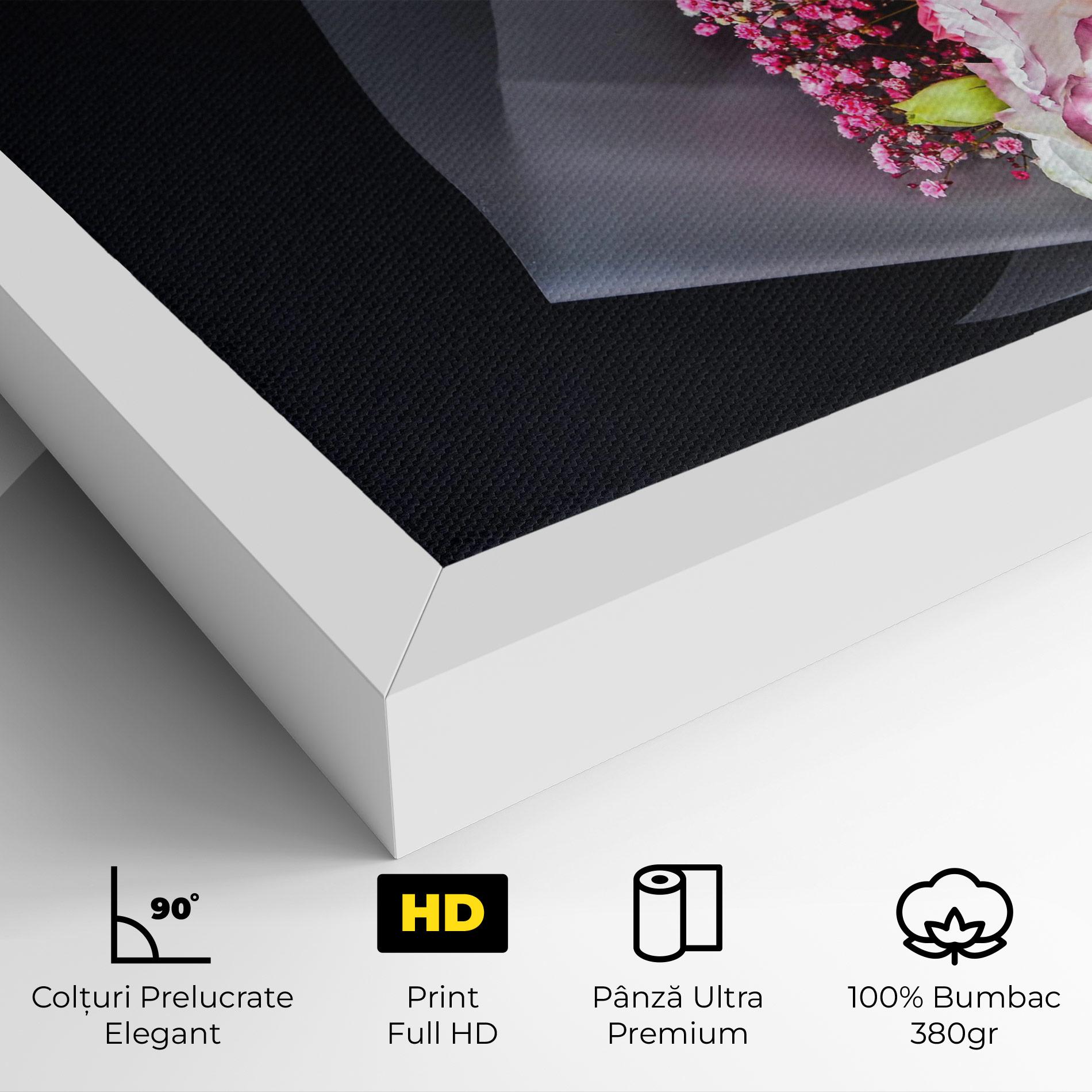 Tablou Canvas Cute Roses Bouquet mockup 4