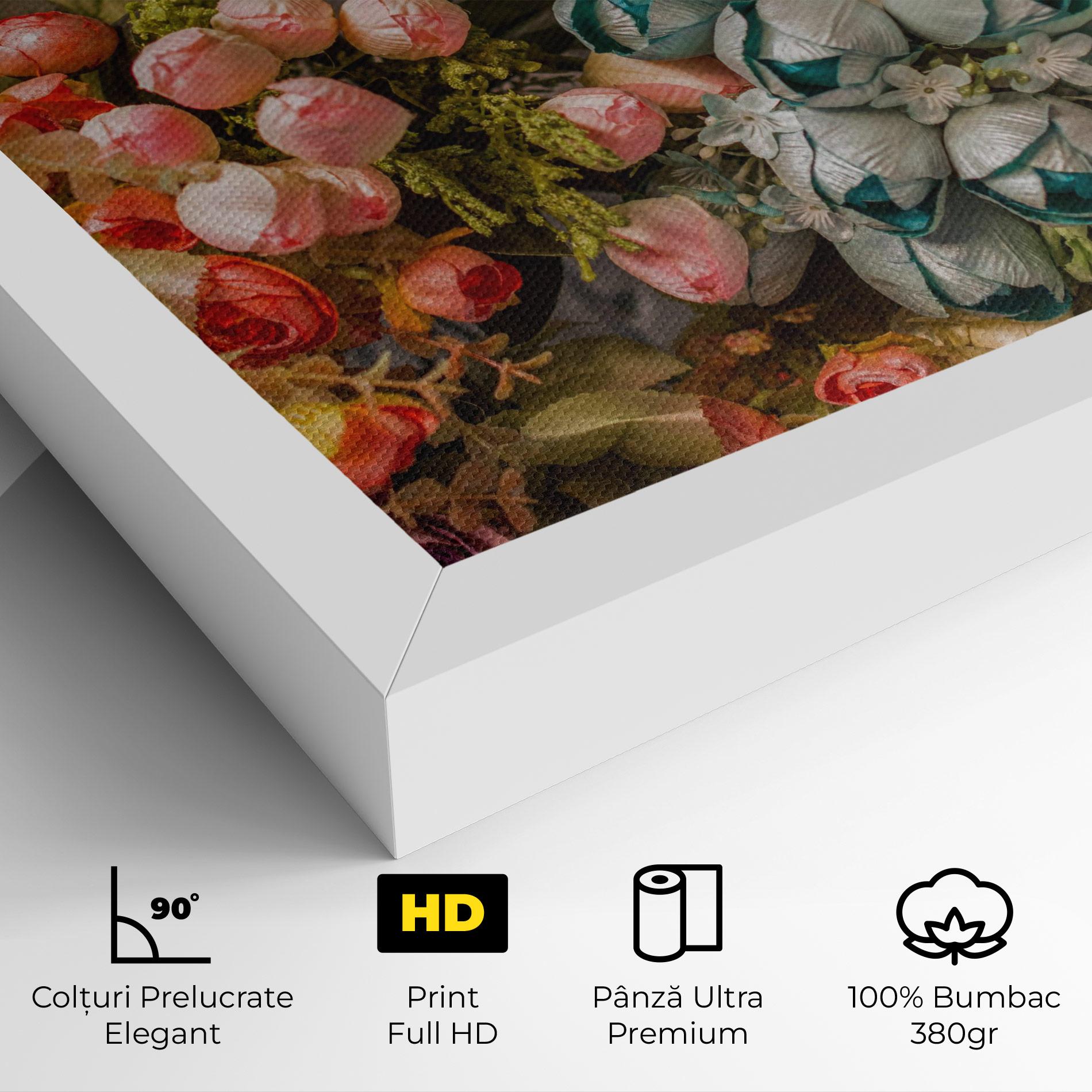 Tablou Canvas Fake Flowers Wall mockup 4