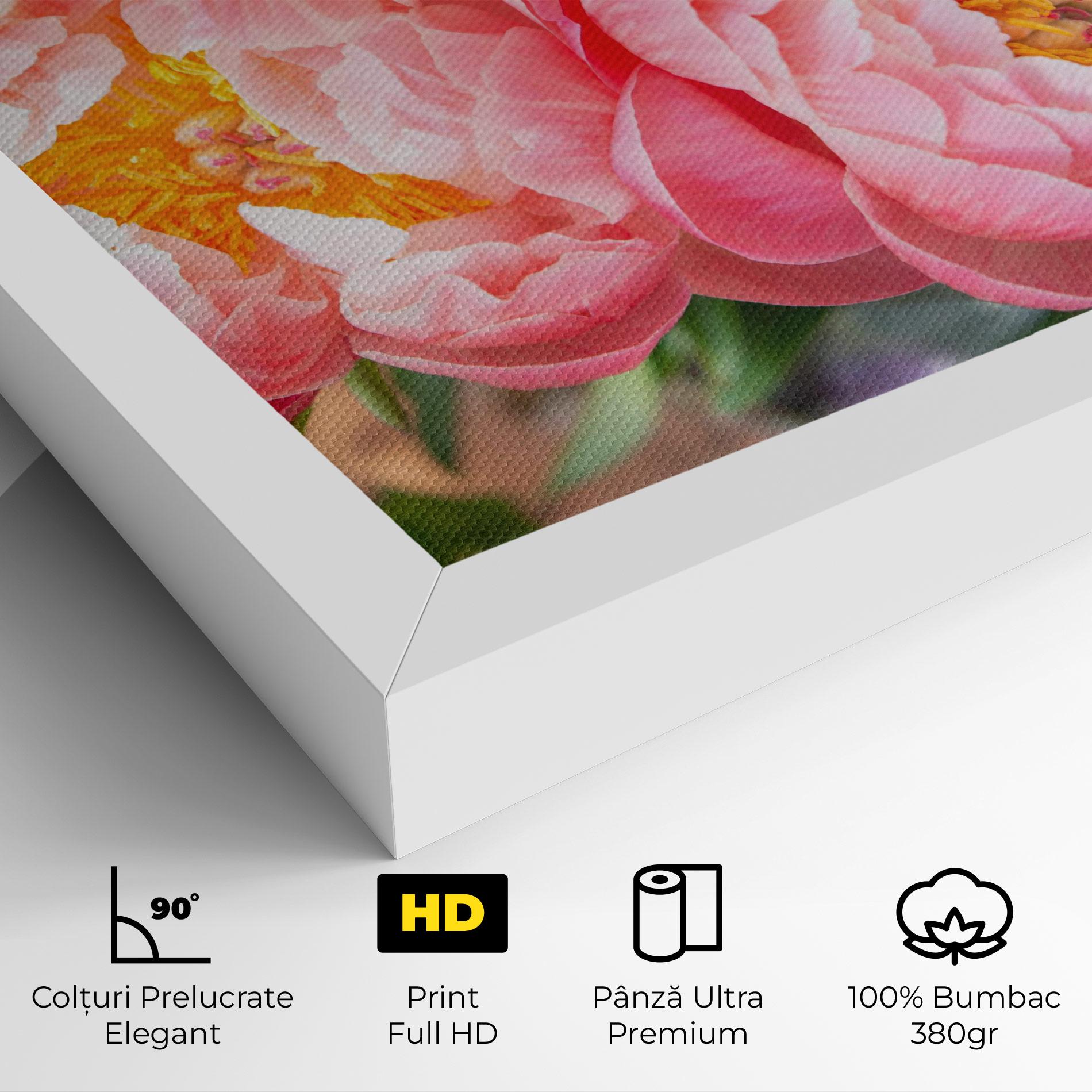 Tablou Canvas Opened Peonies Bouquet mockup 4