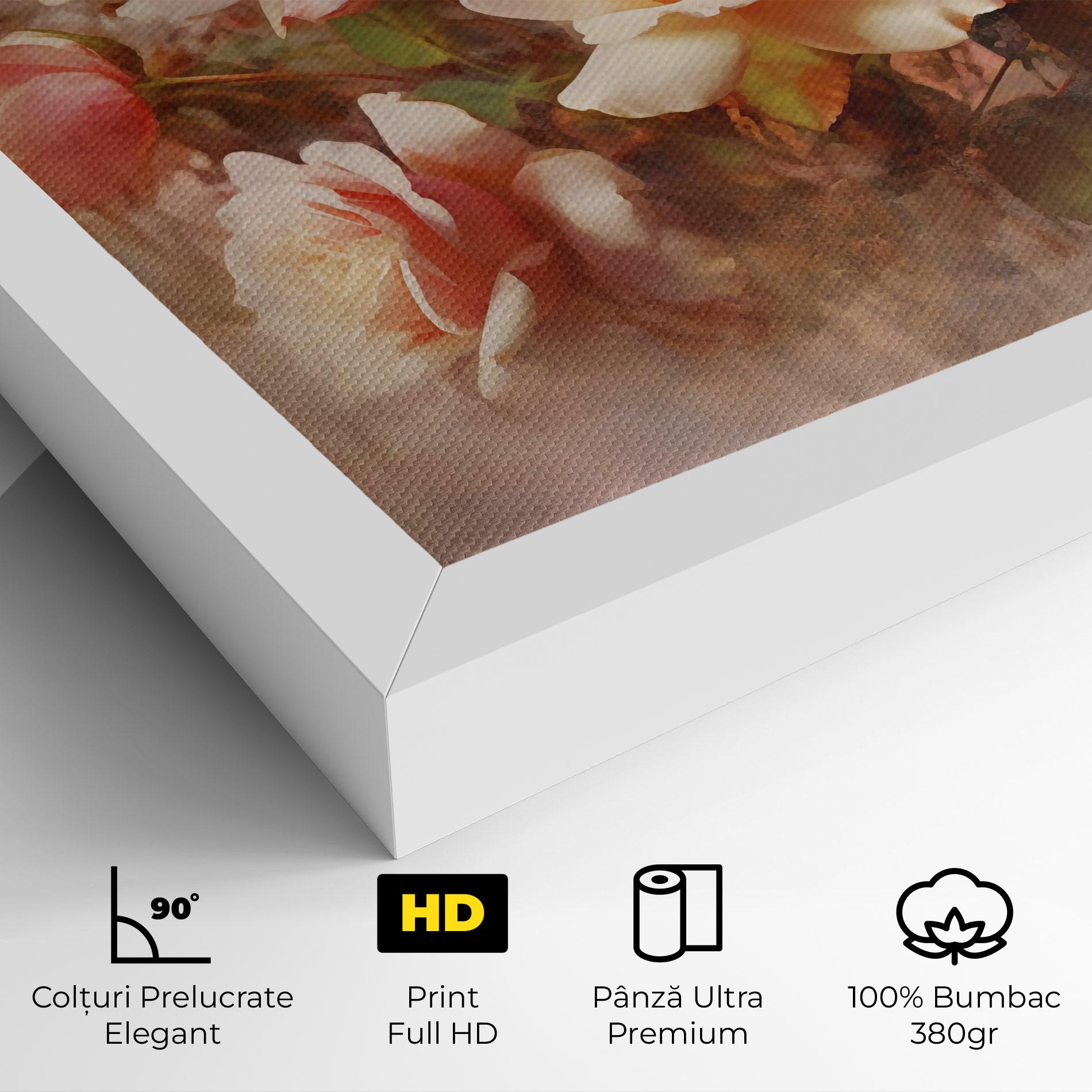 Tablou Canvas Roses Bouquet Painting mockup 4