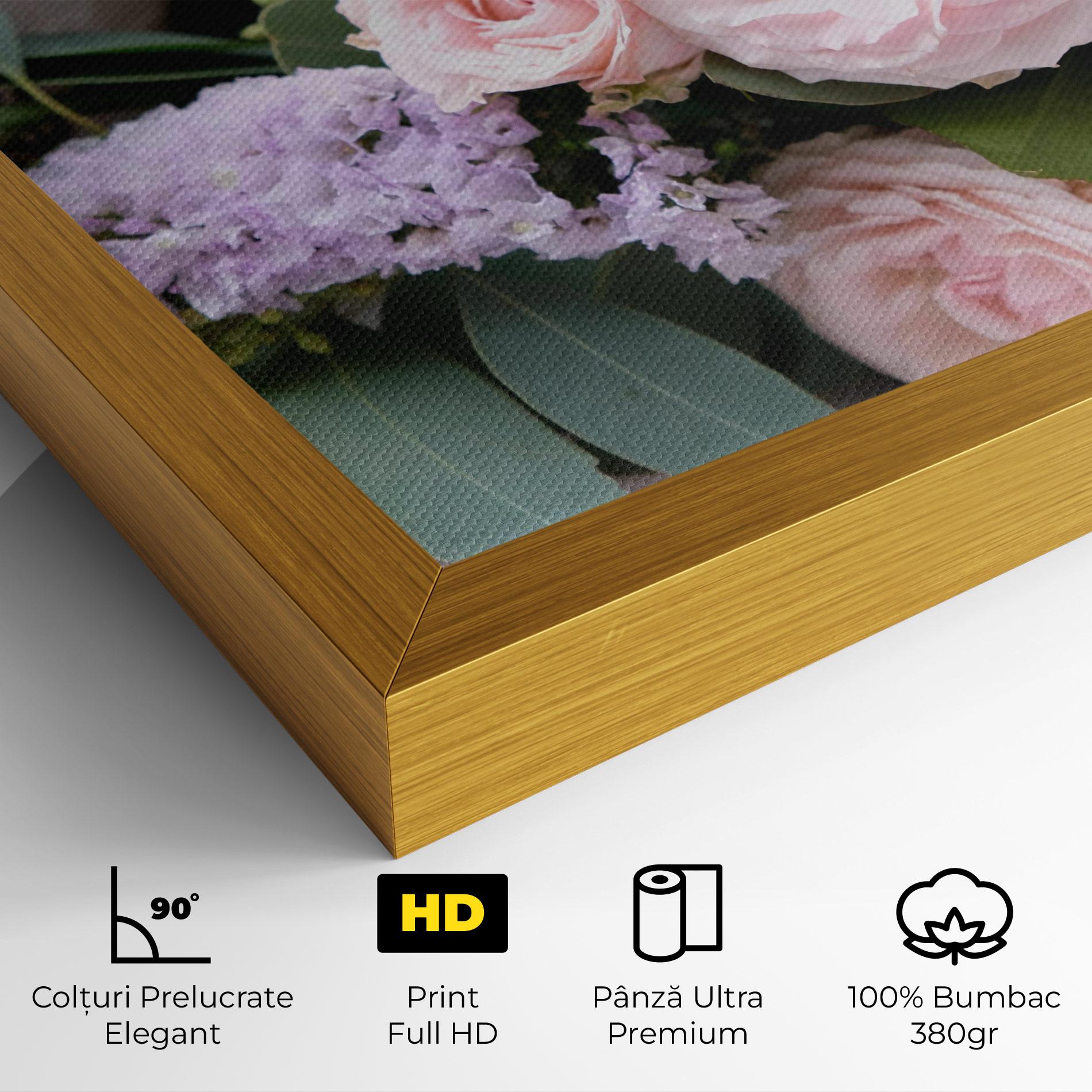 Tablou Canvas Beautiful Pink Roses mockup 4