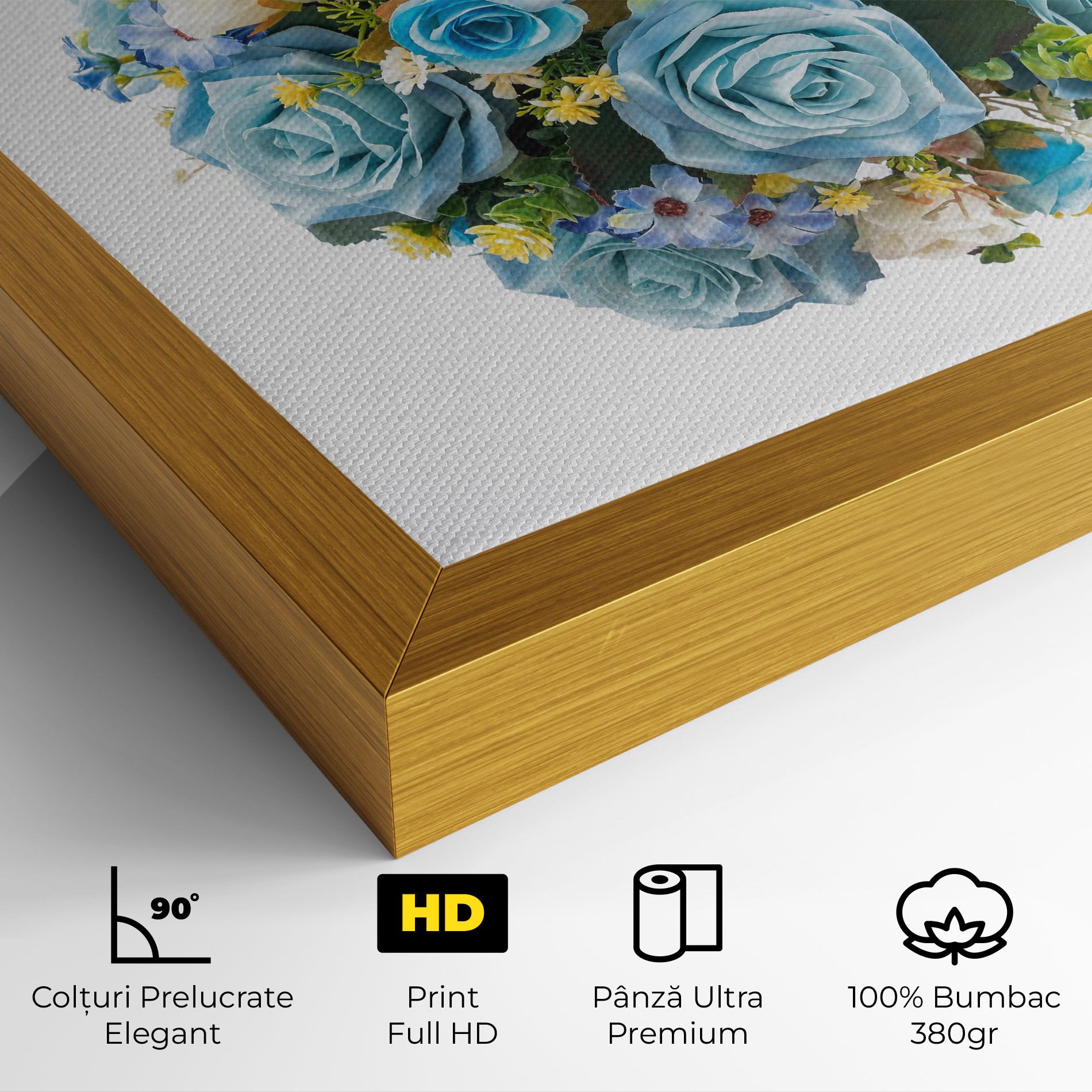 Blue Roses Bouquet mockup 4