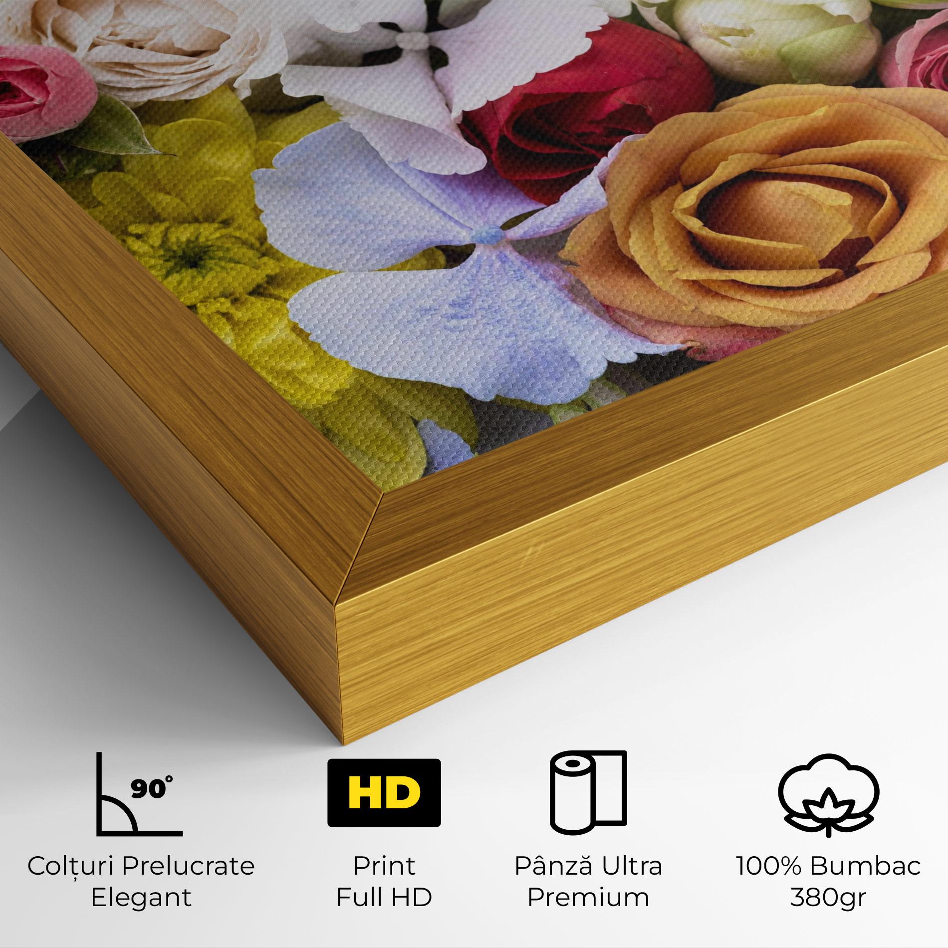 Tablou Canvas Color Mix Flower Bouquet mockup 4