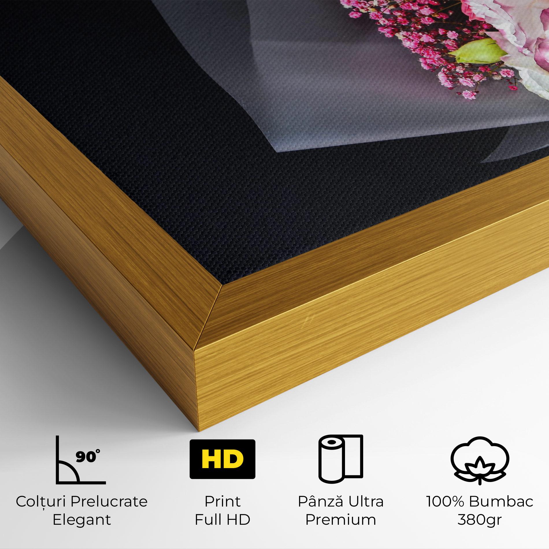 Tablou Canvas Cute Roses Bouquet mockup 4