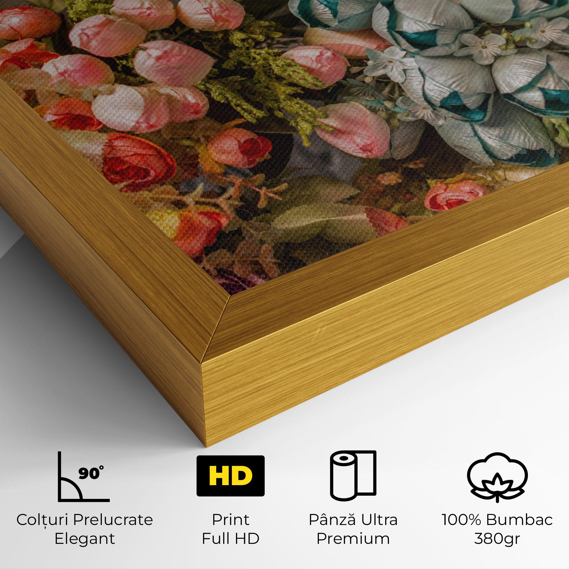 Tablou Canvas Fake Flowers Wall mockup 4