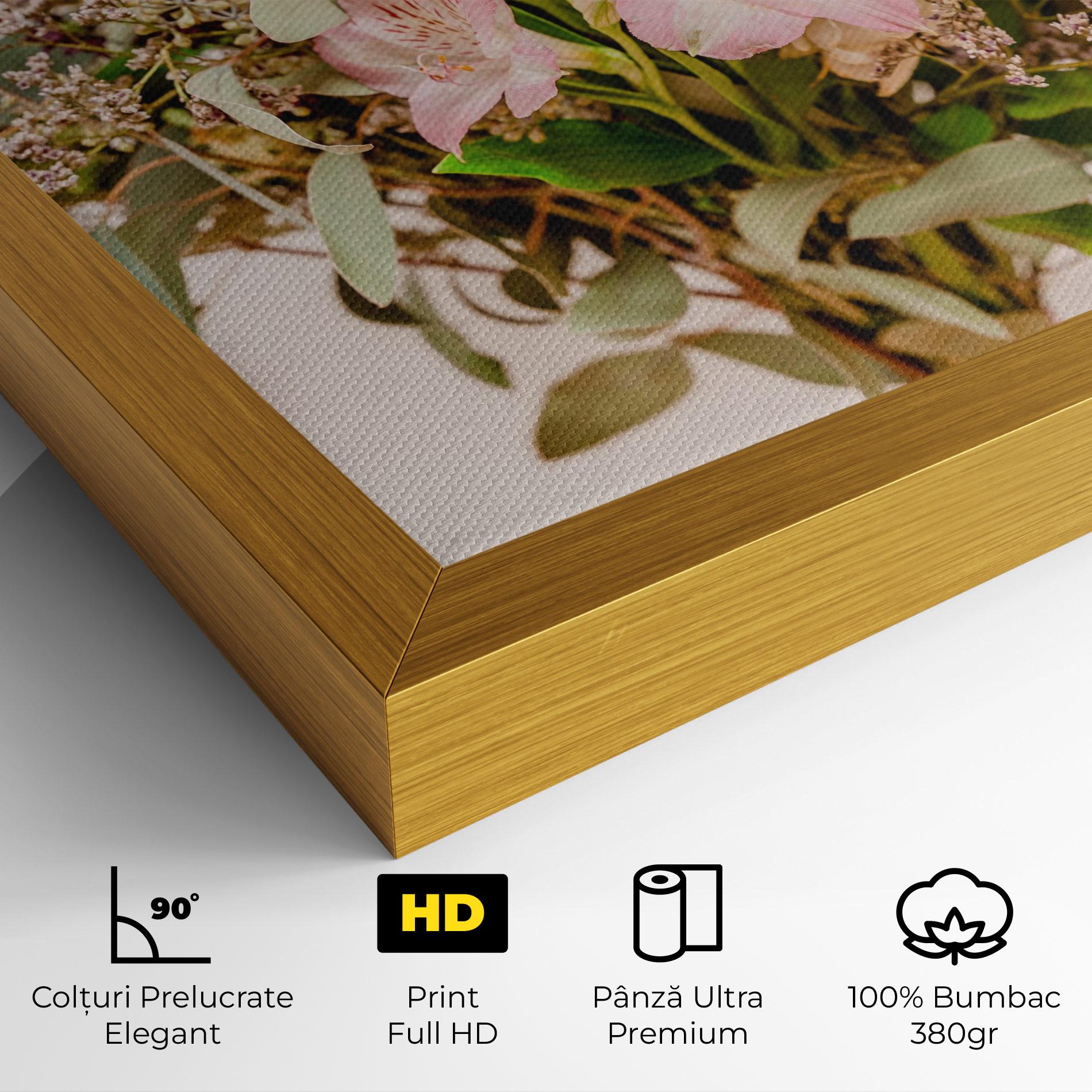 Tablou Canvas Girly Pink Bouquet mockup 4