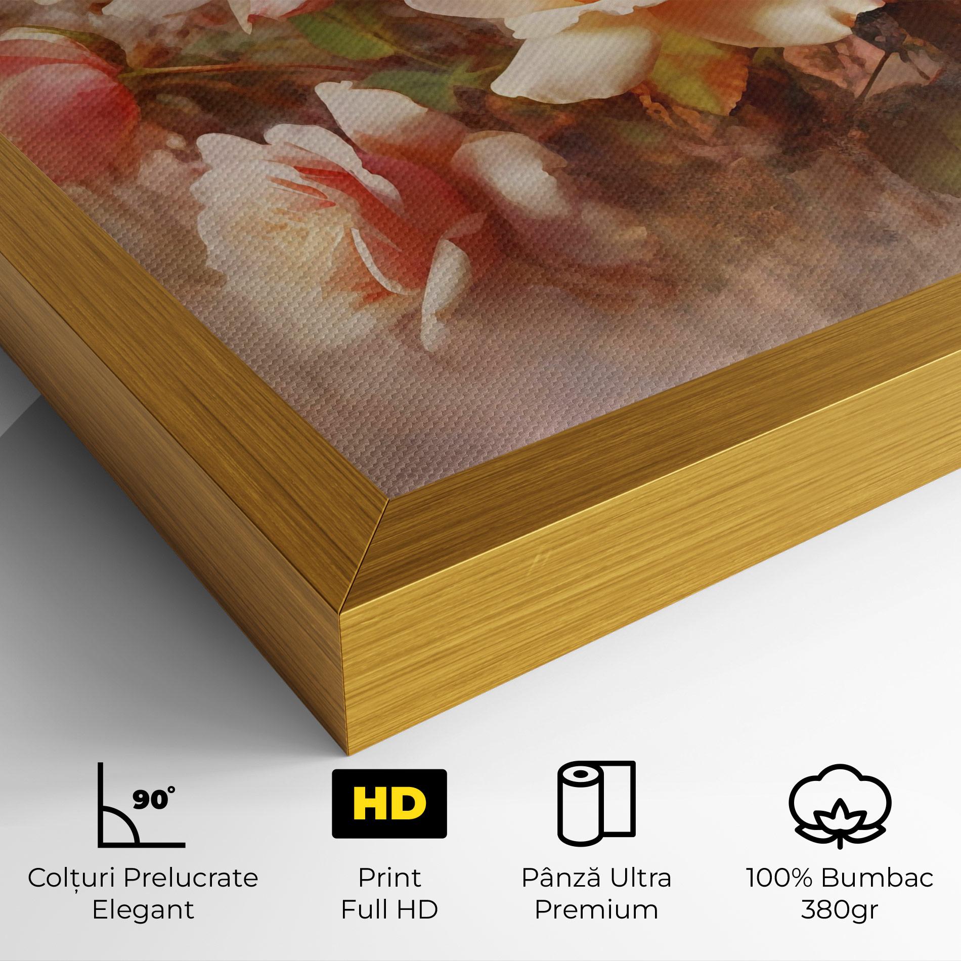 Tablou Canvas Roses Bouquet Painting mockup 4