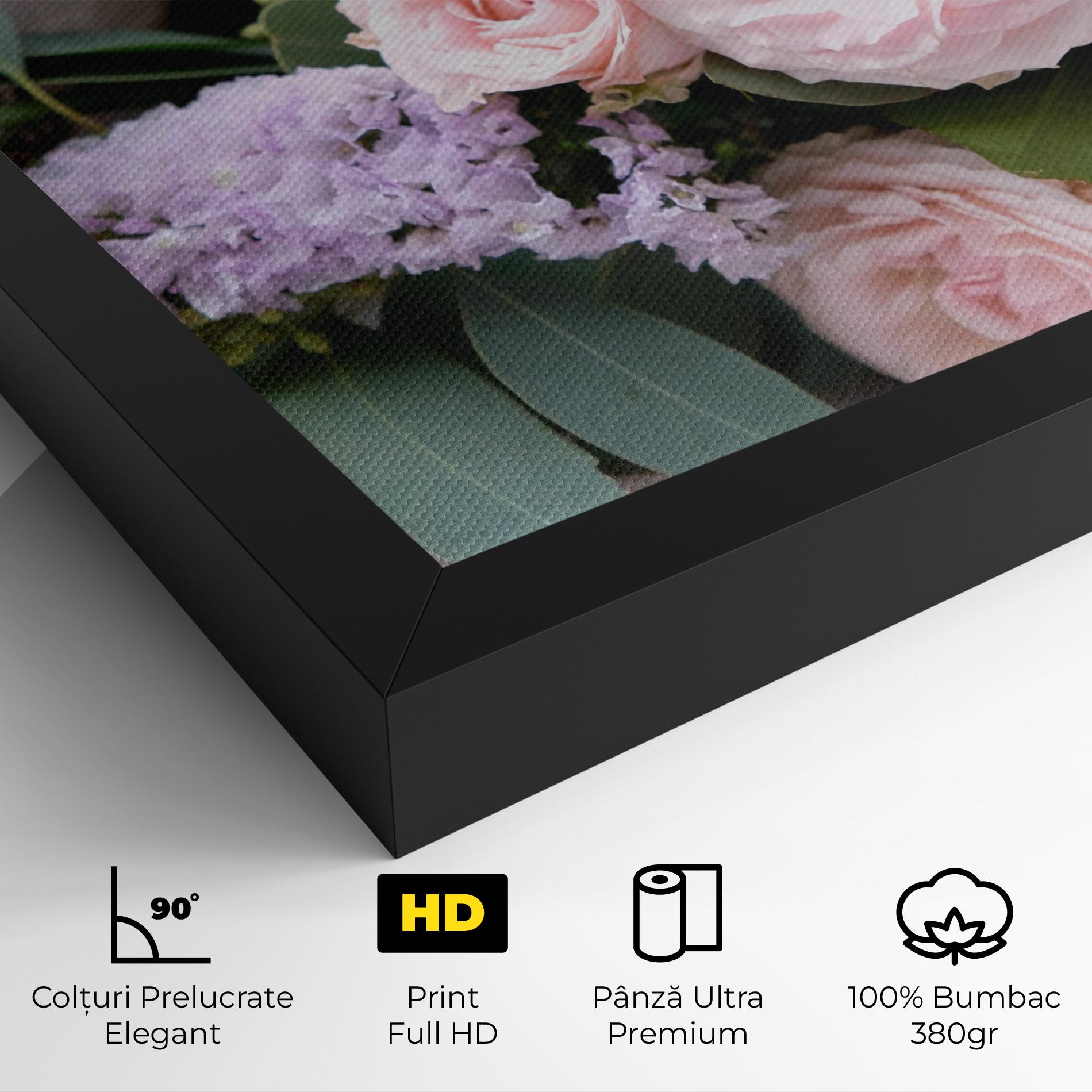 Tablou Canvas Beautiful Pink Roses mockup 4