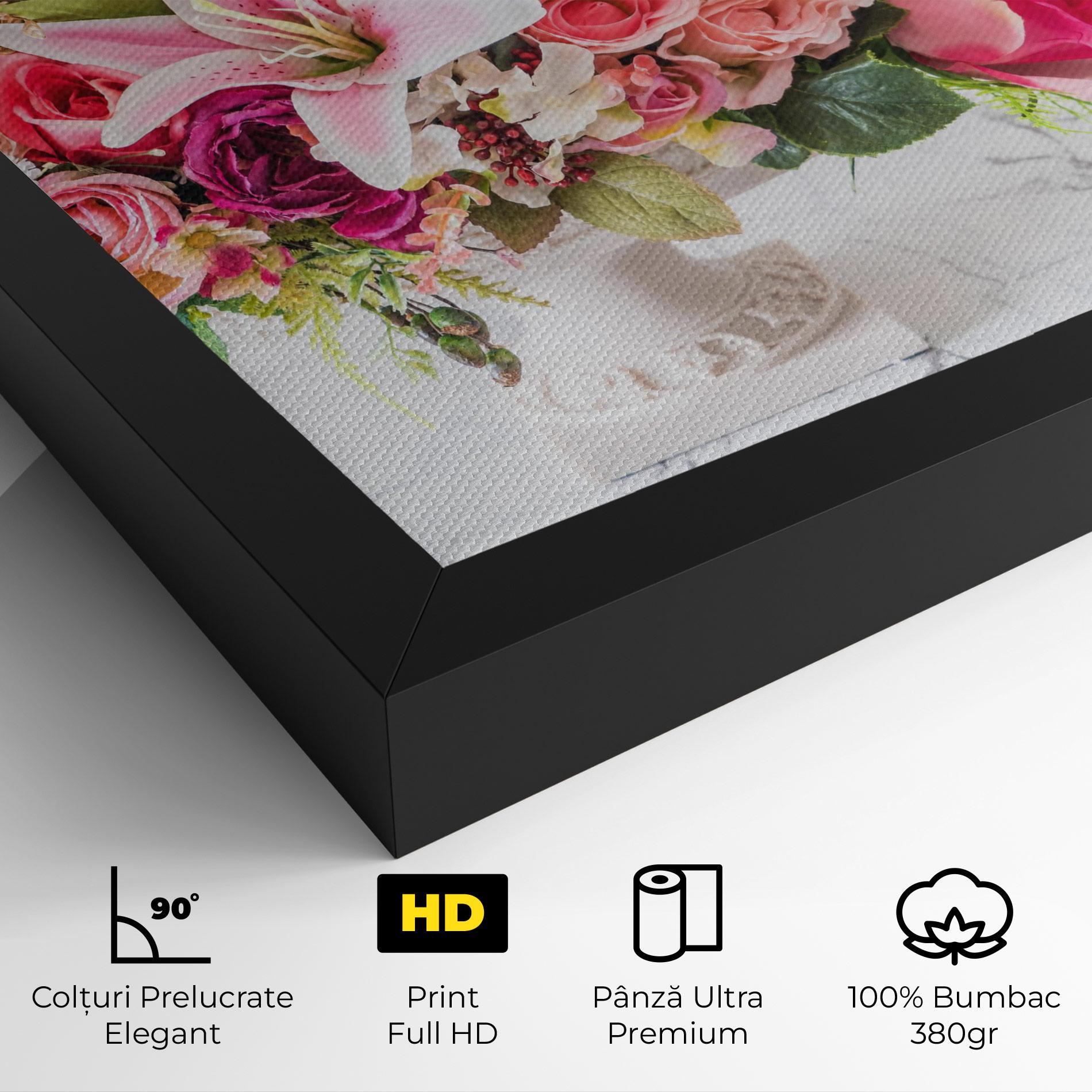 Tablou Canvas Bouquet Flowers Vase mockup 4