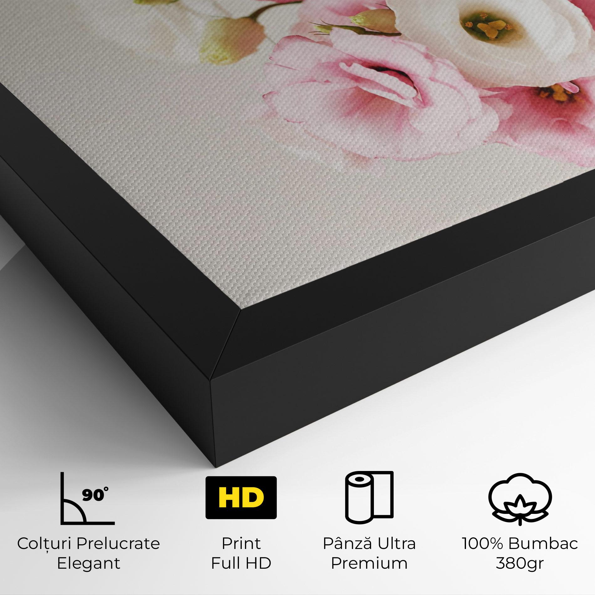 Tablou Canvas Cute Pink Flowers mockup 4
