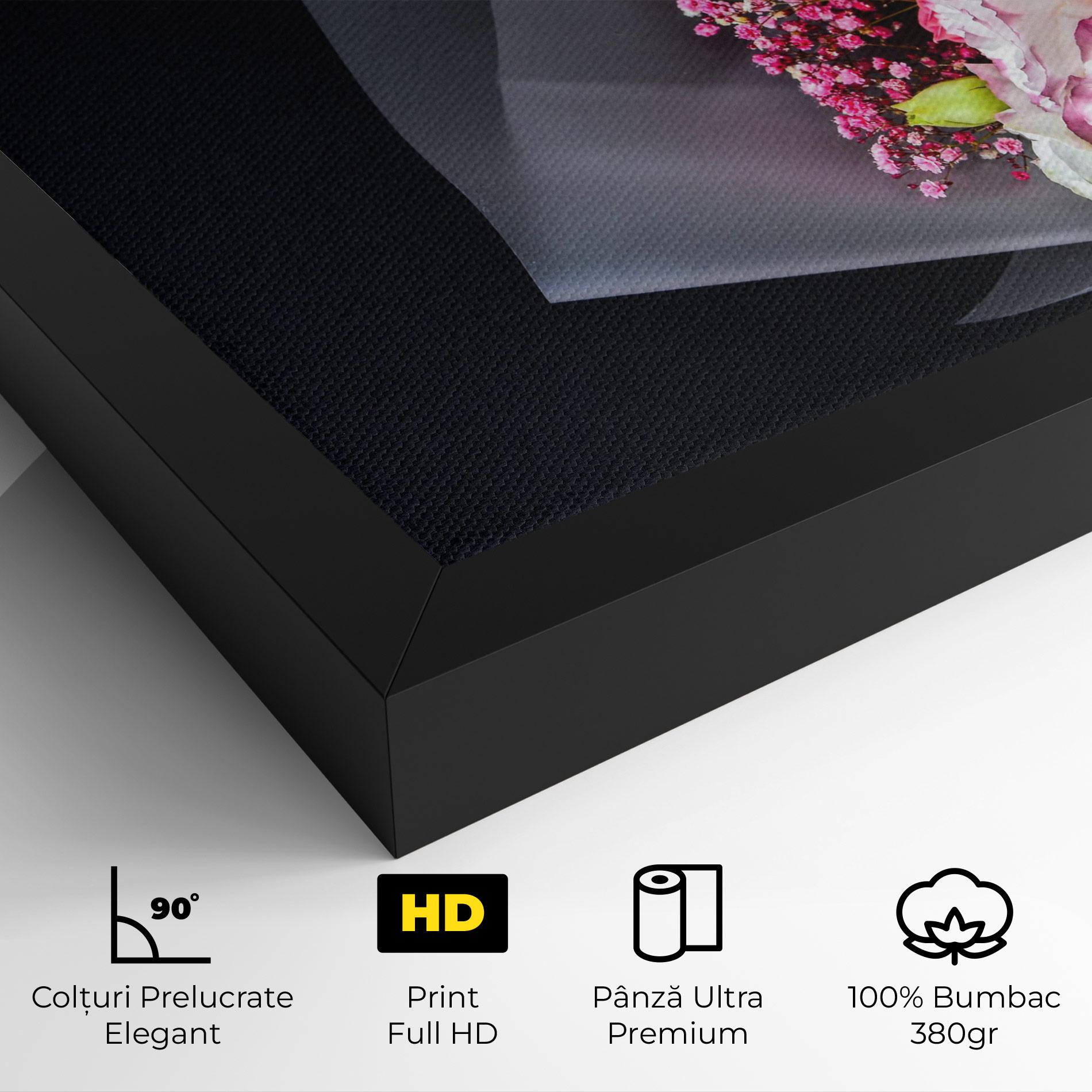 Tablou Canvas Cute Roses Bouquet mockup 4