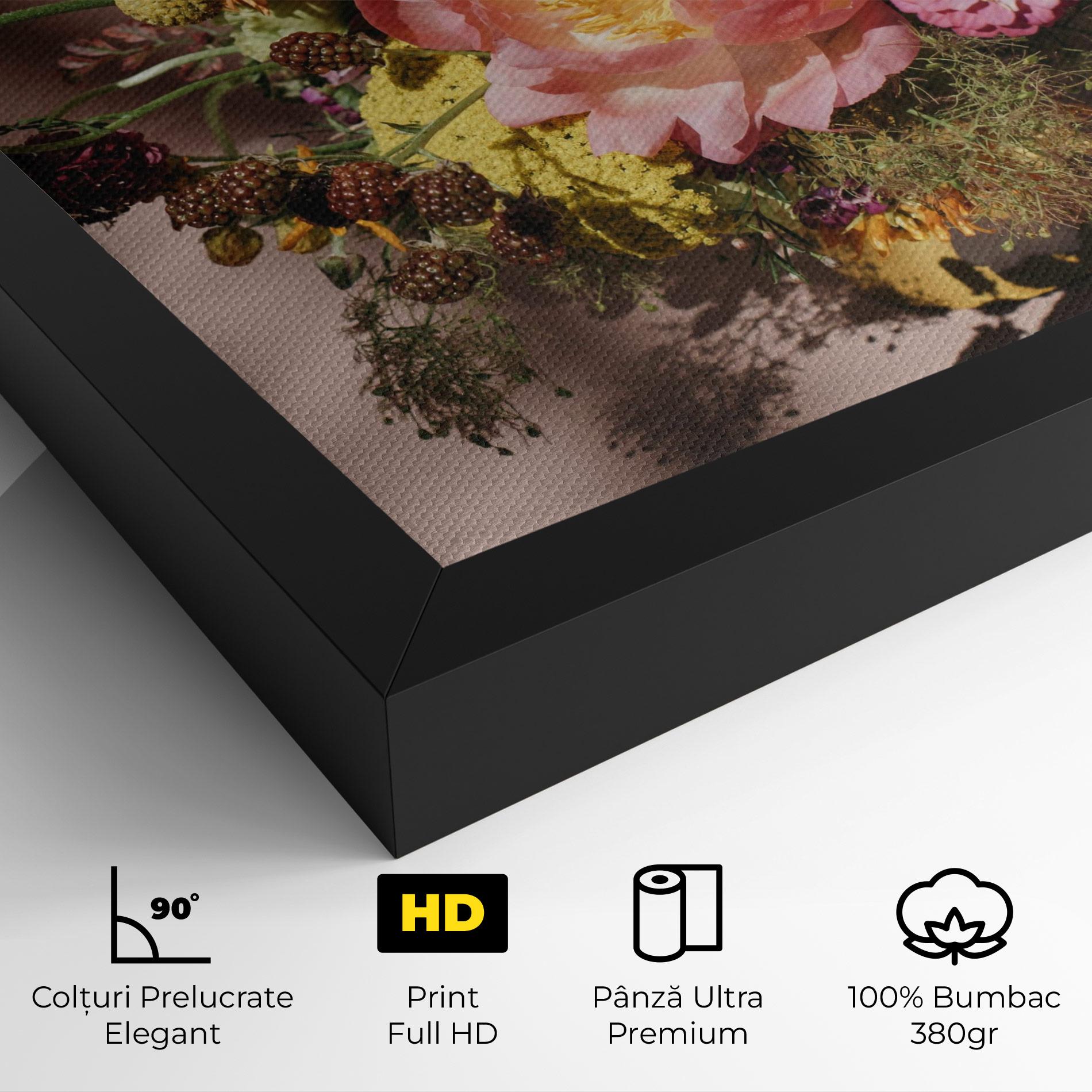 Tablou Canvas Pastel Orange Bouquet mockup 4