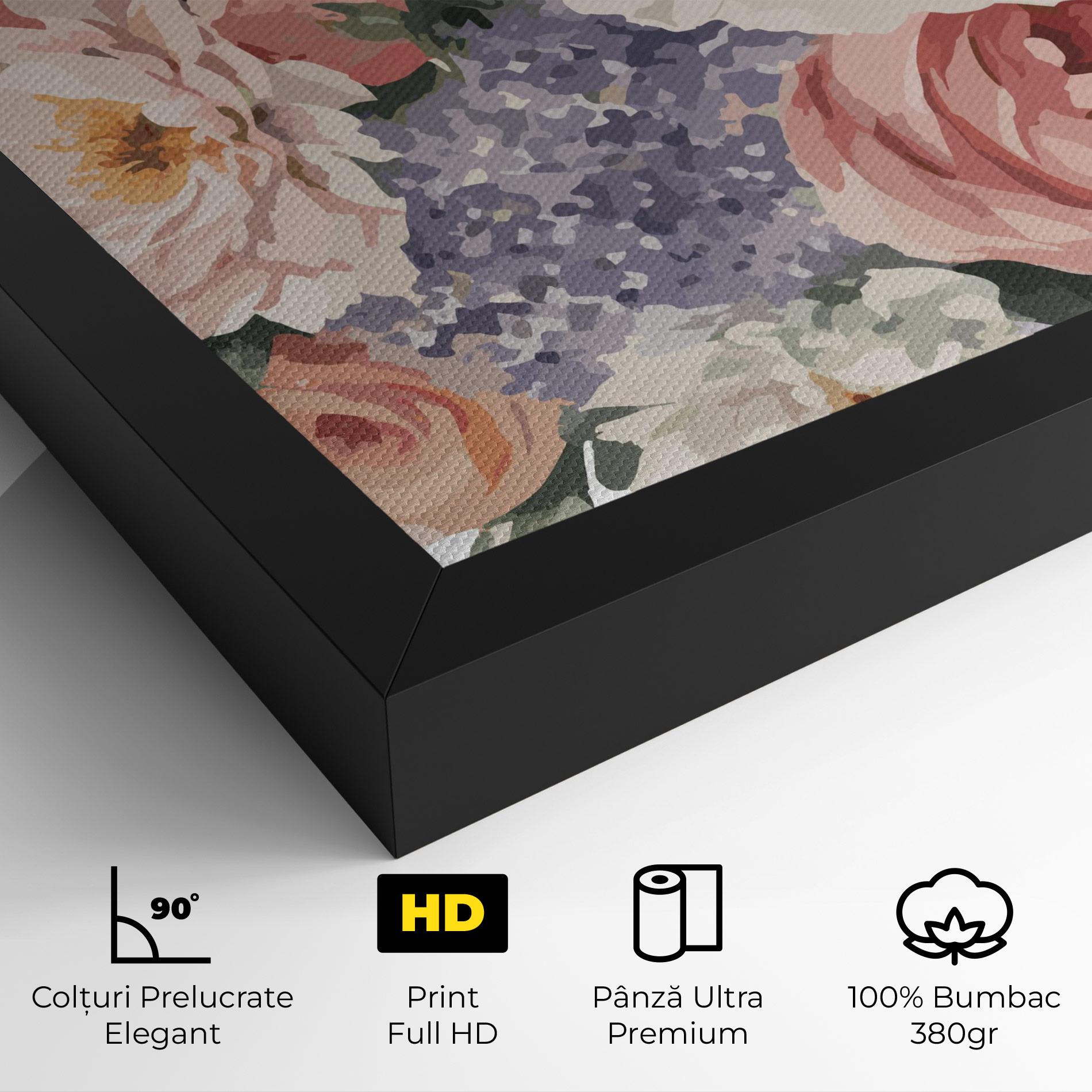 Tablou Canvas Pretty Watercolor Bouquet mockup 4