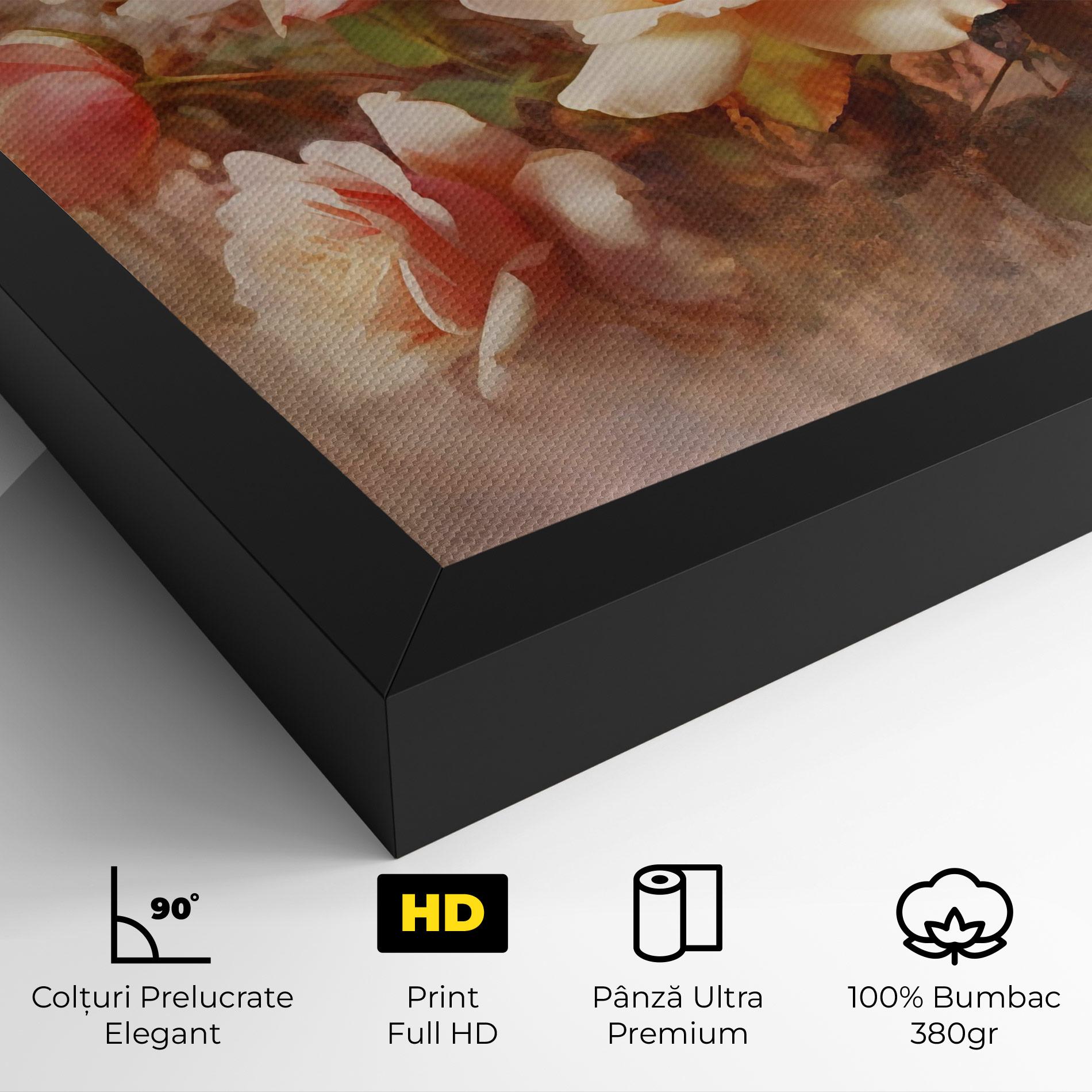 Tablou Canvas Roses Bouquet Painting mockup 4