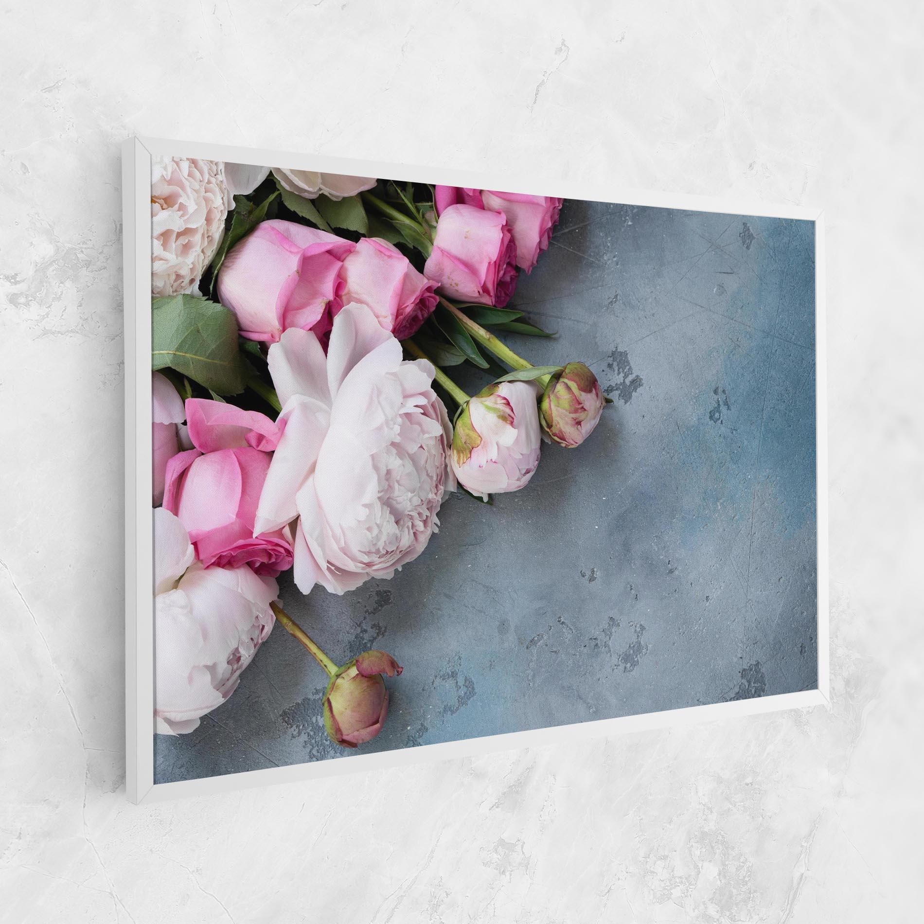Tablou Canvas Cute Pink Peonies mockup 1