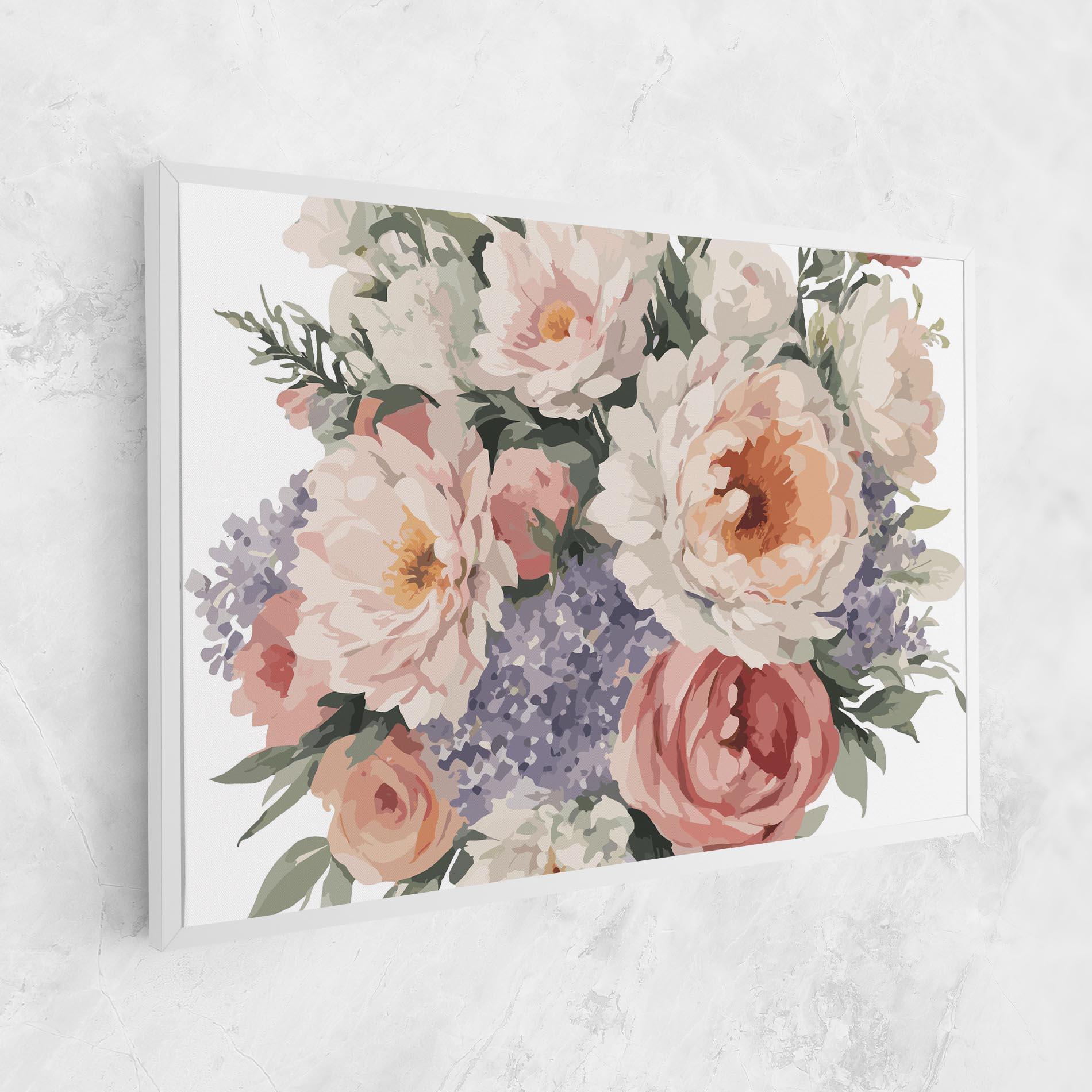 Tablou Canvas Pretty Watercolor Bouquet mockup 1